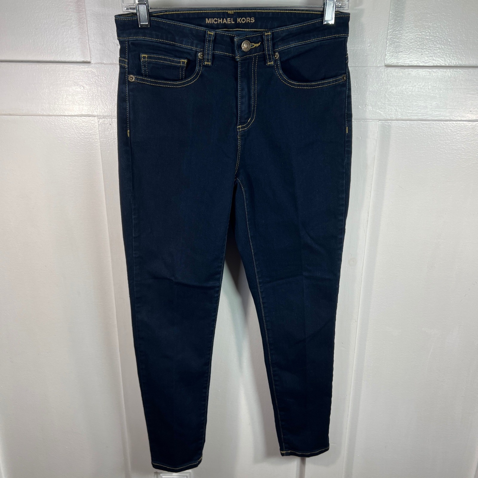 Michael Kors Izzy Cropped Skinny Jeans Indigo Dark Wash Size 6