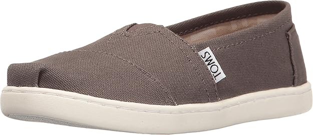 TOMS Kids Alpargata – Ash Canvas (Little Kid/Big Kid) Size 13 Y / 19 cm