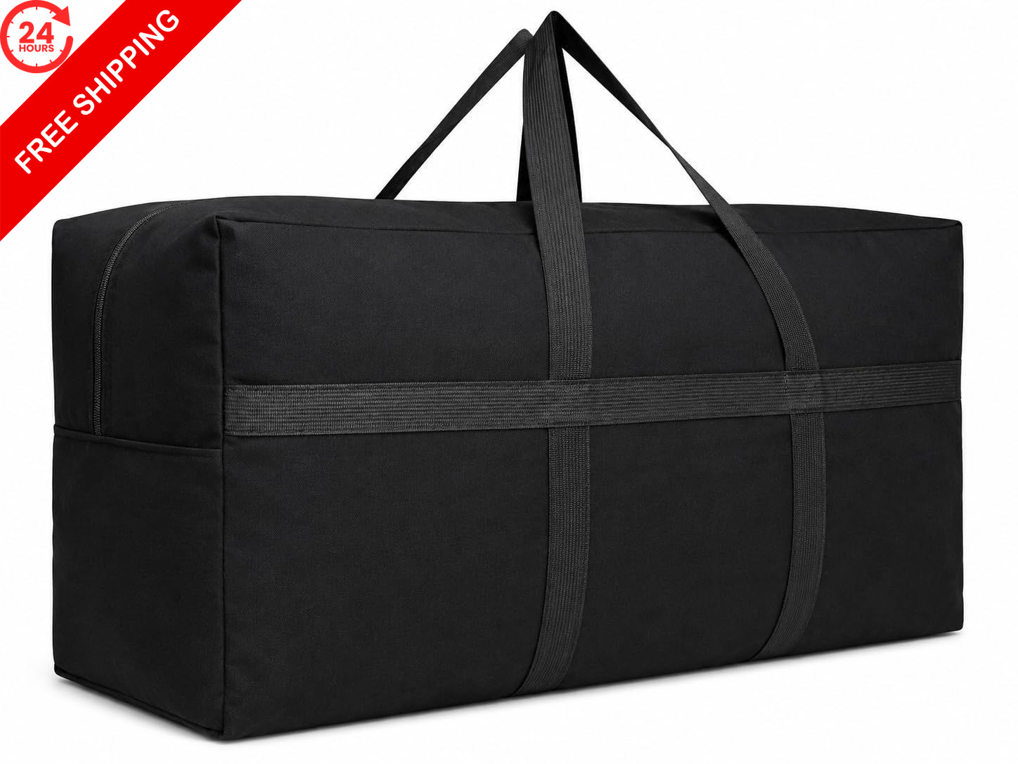 DoYiKe Canvas Storage Duffle 60L – 23.6″l x 11.8″w x 13.4″h, Black