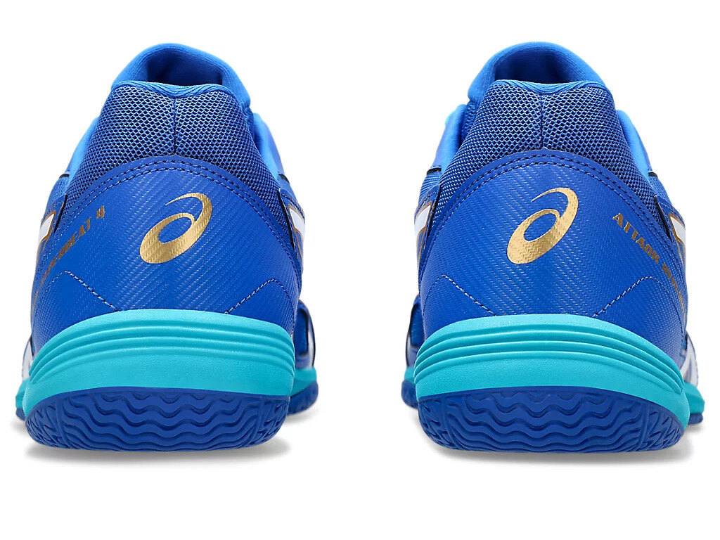 Asics Table Tennis Shoes ATTACK HYPERBEAT 4 Tuna Blue/White 1073A056 401 UNISEX