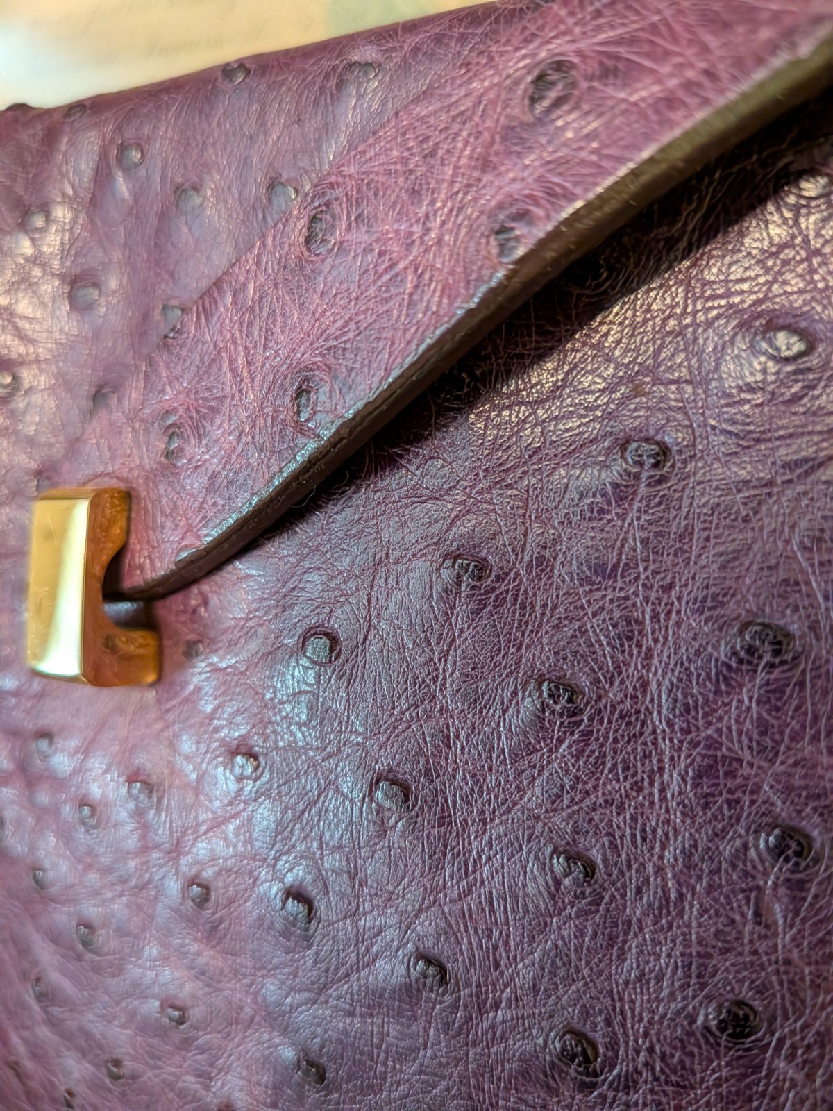 GORGEOUS! Mauro Governa for Suarez New York PURPLE OSTRICH TOTE