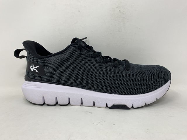 Women’s KURU FLEX Via, Jet Black/Bright White, 8 Wide US
