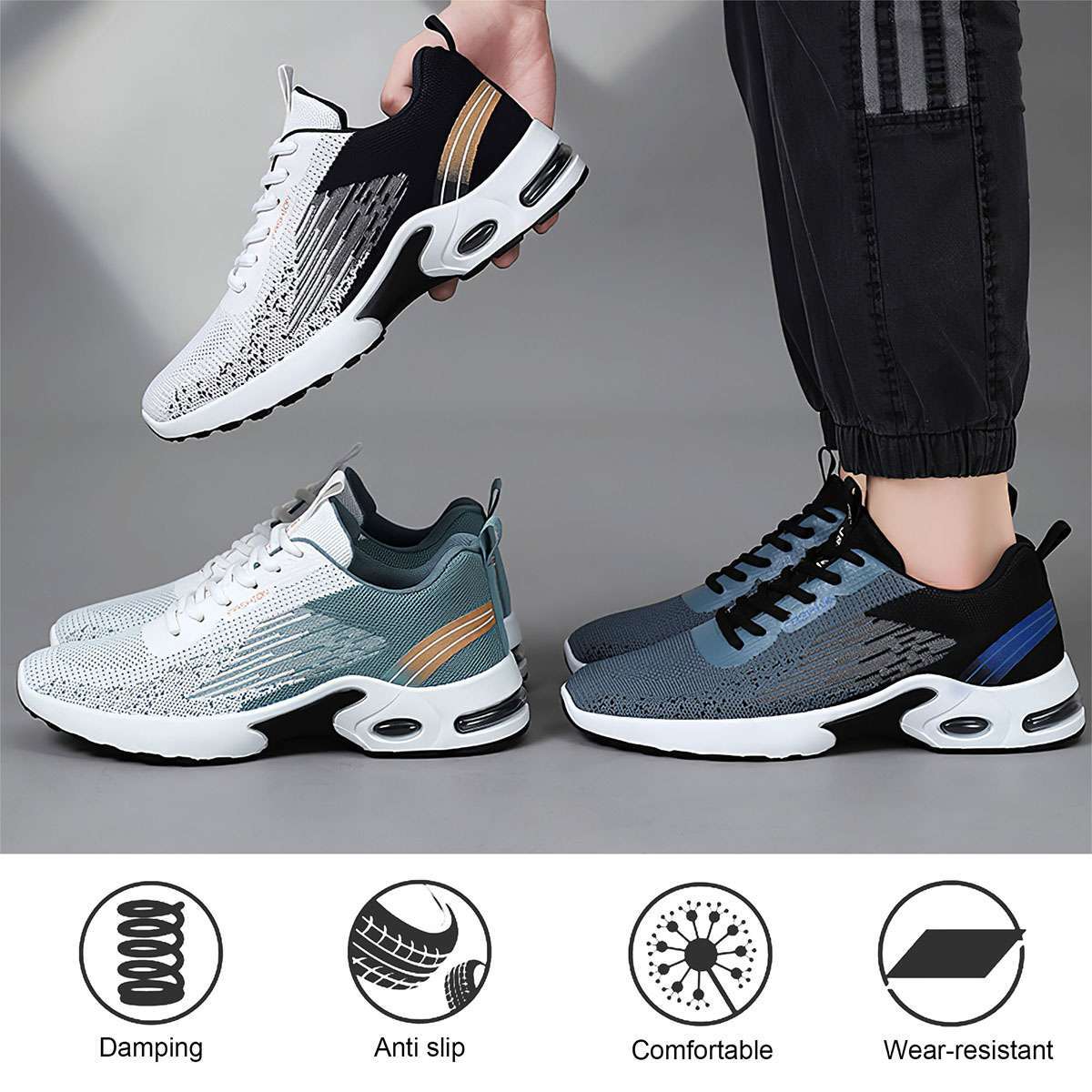 Men’s Running Athletic Casual Sneakers Sports Jogging Tennis Shoes Walking Gym
