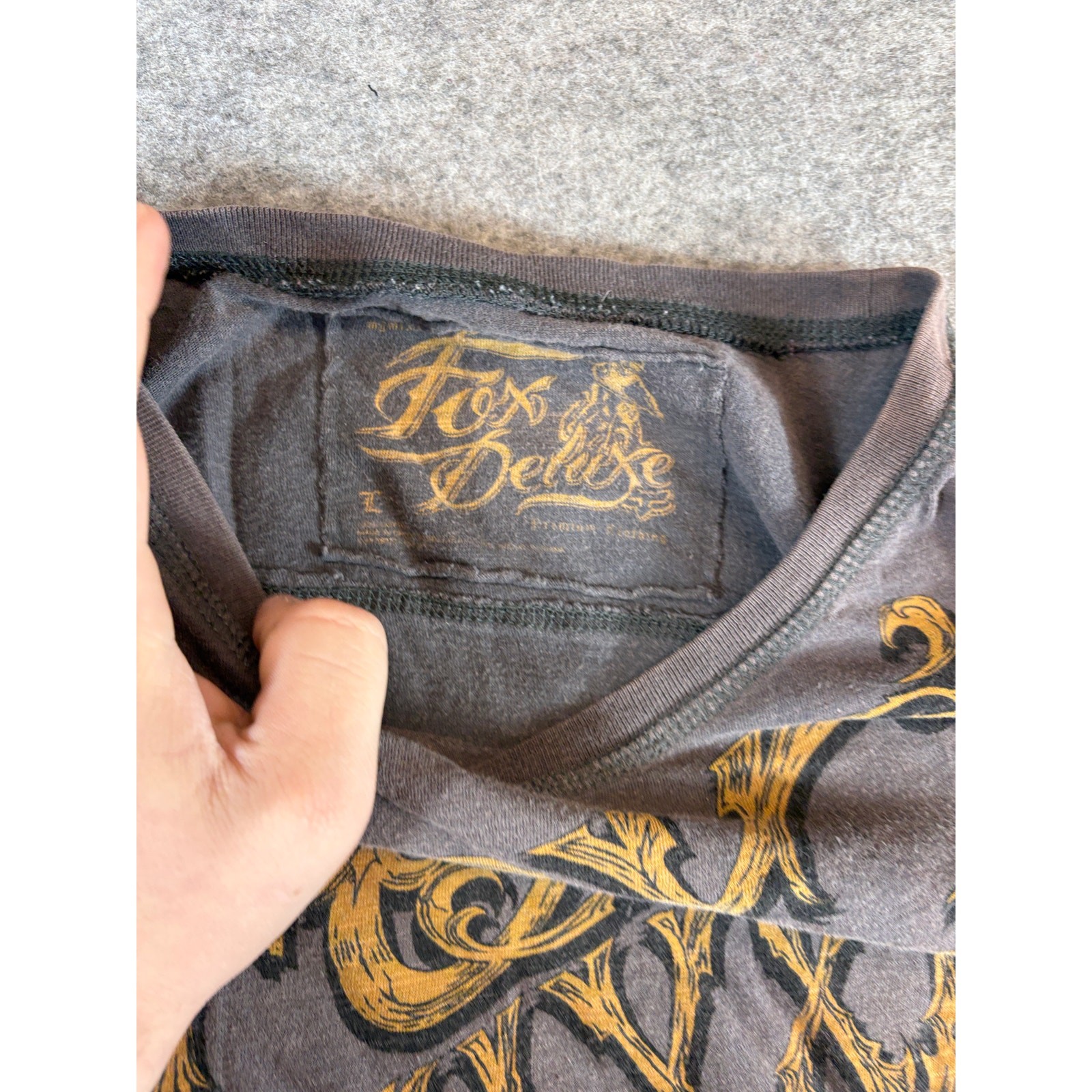 Fox Racing California 1974 Shirt Mens L Gray Biker Streetwear Grunge Retro Y2K