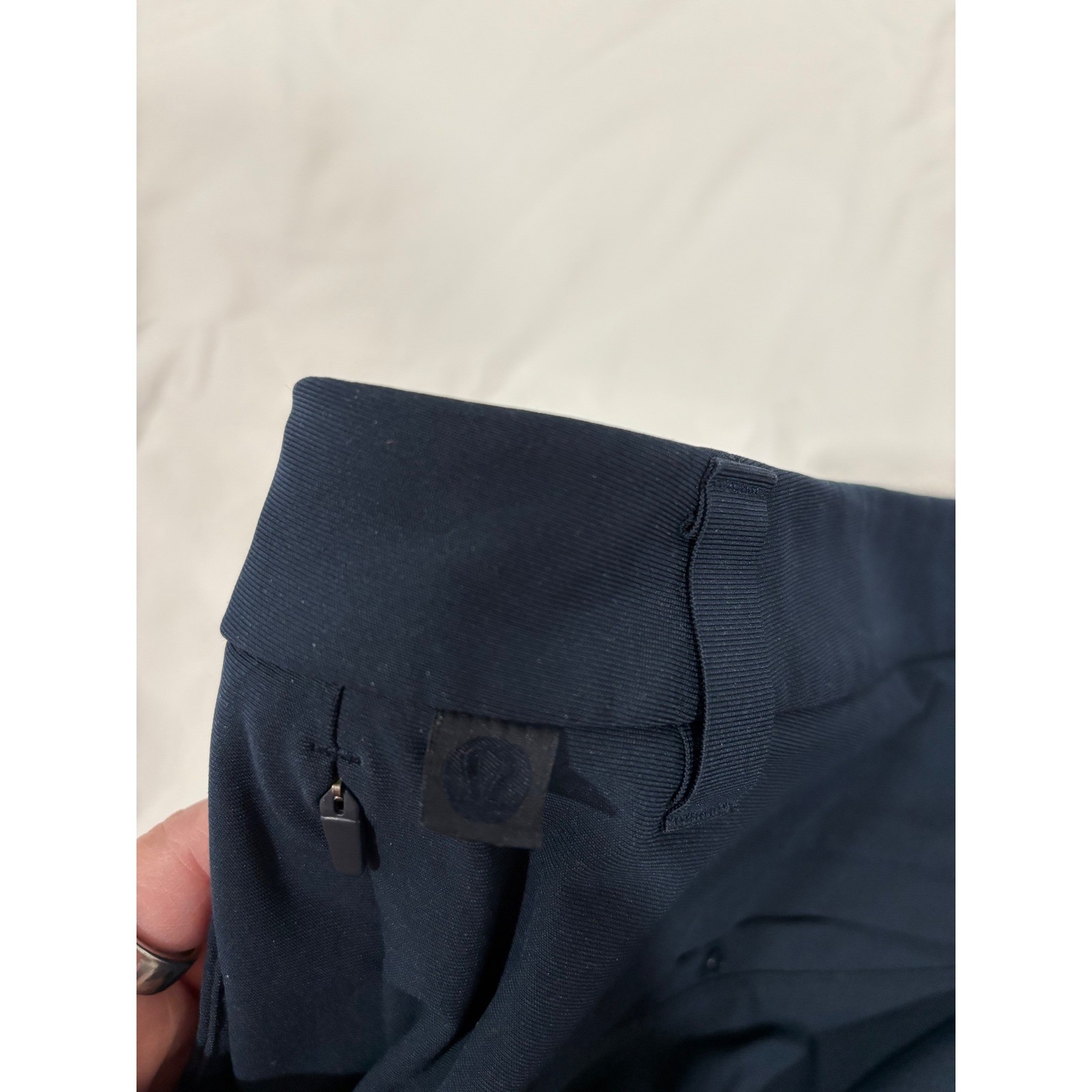 Lululemon Men’s Commission Pant Slim Warpstreme 27.5″ True Navy ABC Tapered 34