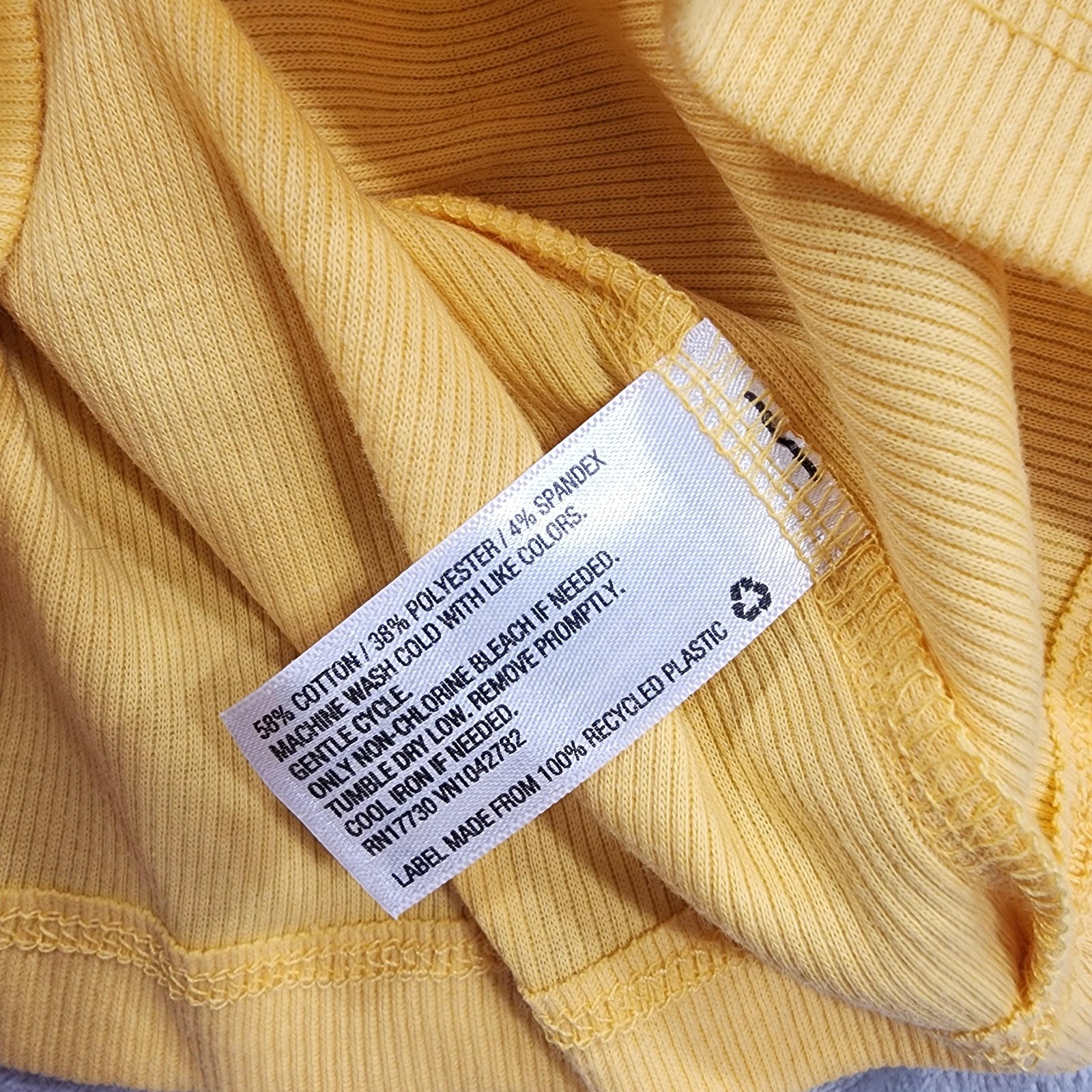 NEW Wild Fable Top Womens XS Yellow Scoop Neck Ribbed Cami Tank Stretch Casual