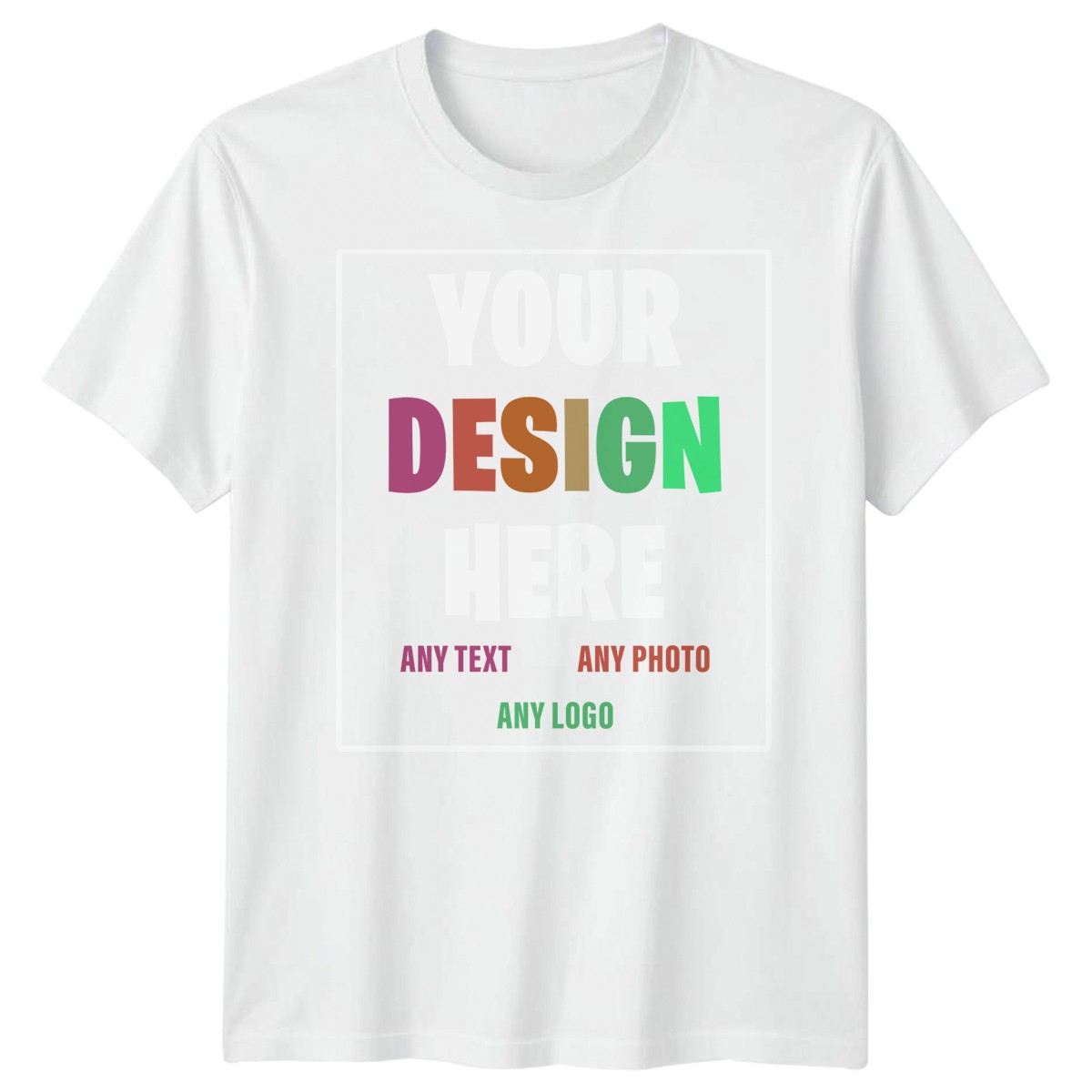 Custom Personalized T-Shirt – Your Design Here – Any Text Photo Logo Unisex Tee