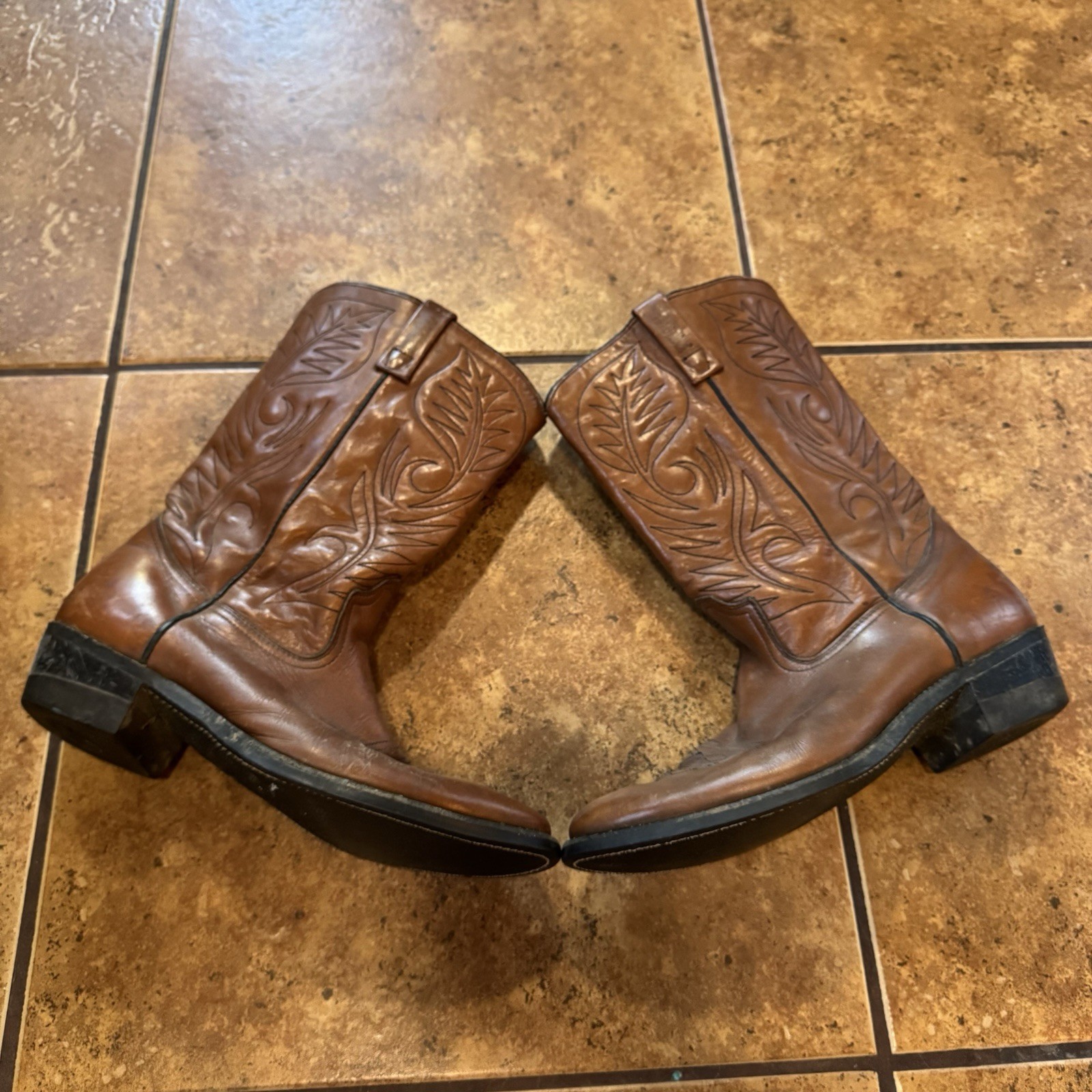 Vintage Red Wing Pecos Cowboy Boots Leather Made In USA Sz 11.5 B Western