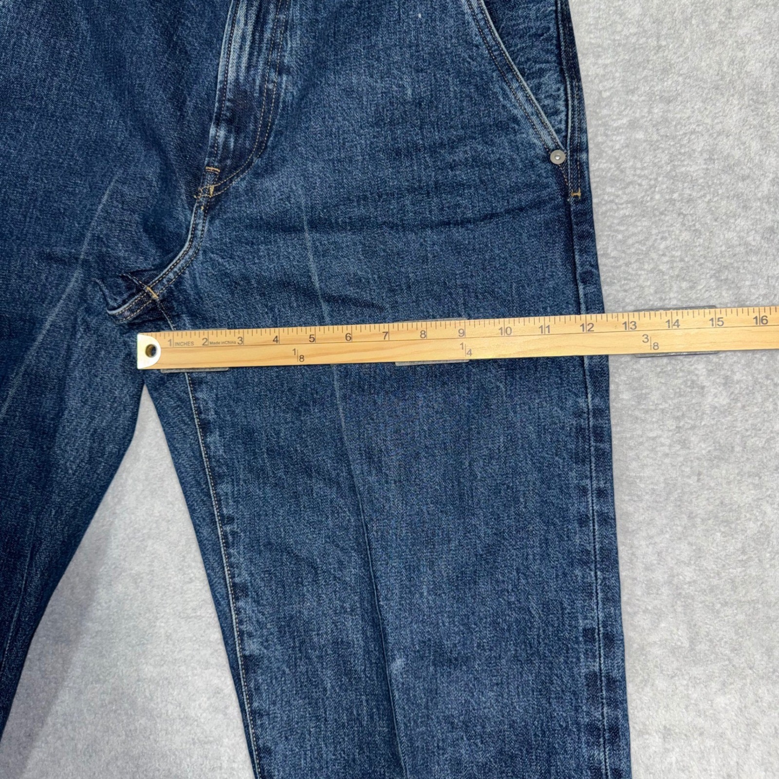 Wallace & Barnes Creased Slant Pocket Japanese Selvedge Denim Jeans Mens 30×31