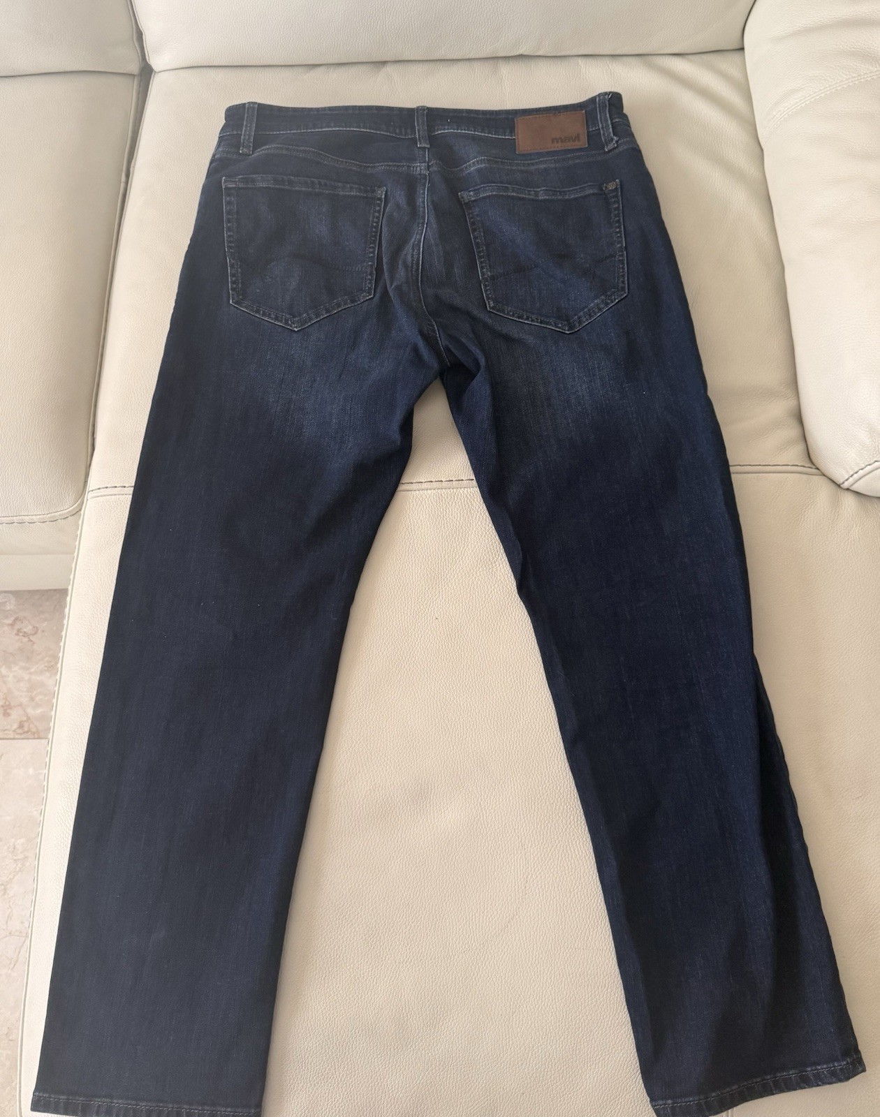 Mavi Zach Jeans Mens 34×30 Medium Wash Blue Straight Leg Stretch Denim Stone
