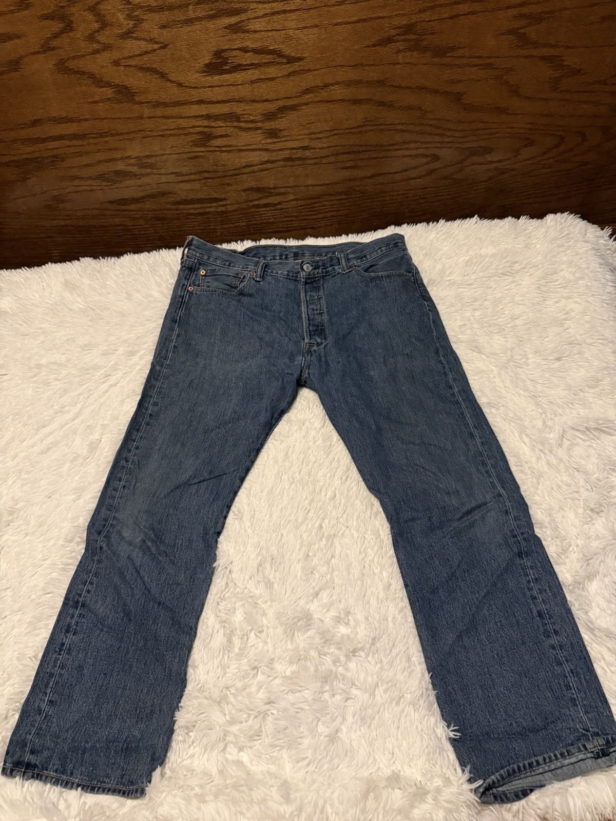 Levis 501 Jeans Men 36 x 29 Dark Stonewash Denim Button Fly Classic Straight Leg