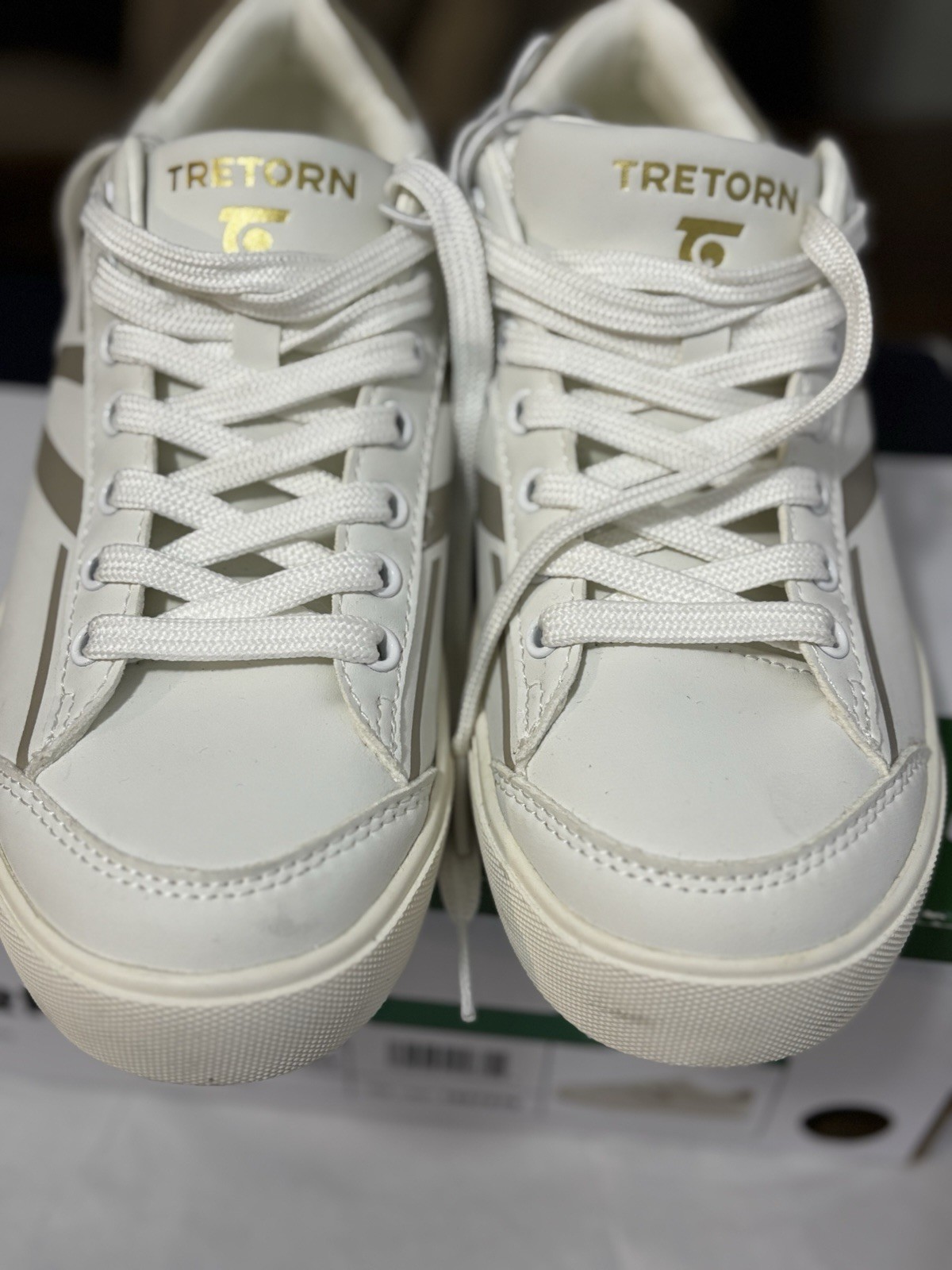 Tretorn Serve Memory Foam Footbed Sneakers Tennis Shoes White/Grey Size 7.5