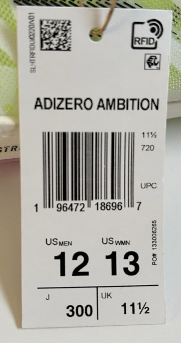 Adidas Adizero Ambition Track & Field Spikes IE5486 w/ Carrying Bag • Men’s 12