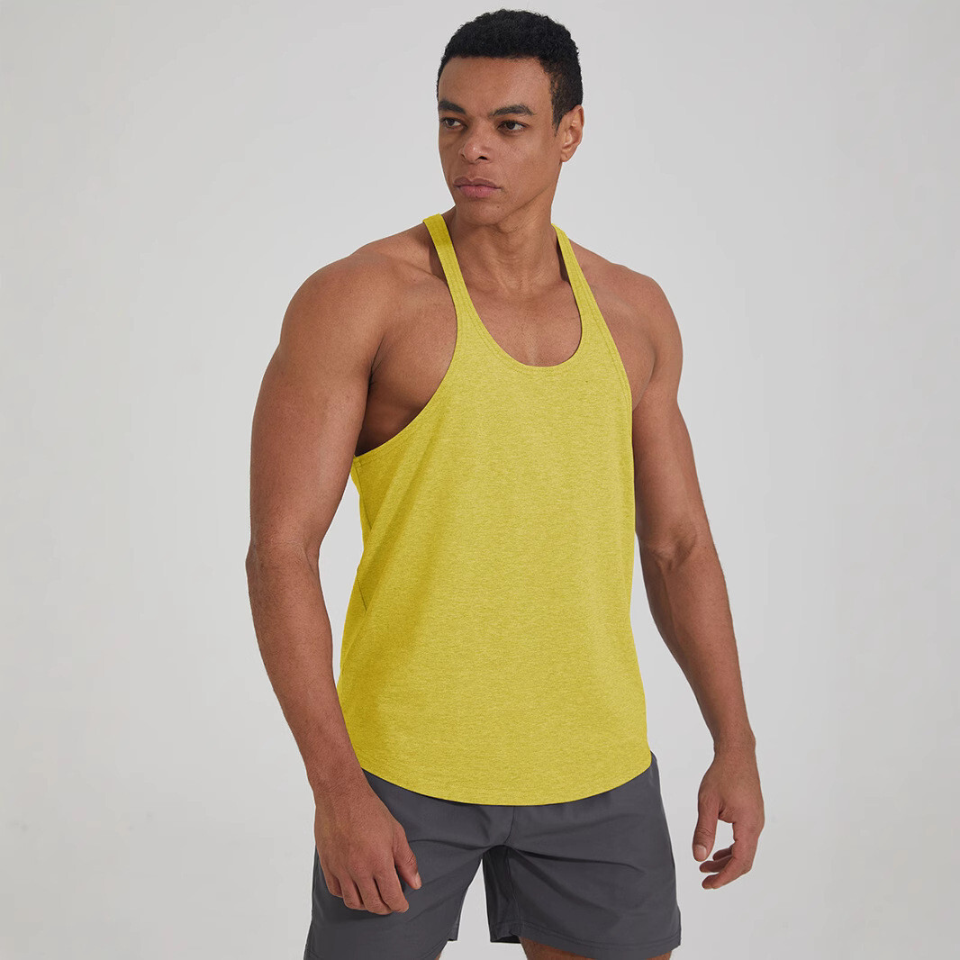Men’s Gym Stringer Muscle Bodybuilding Shirt Tank Top Singlet Fitness Sport Vest