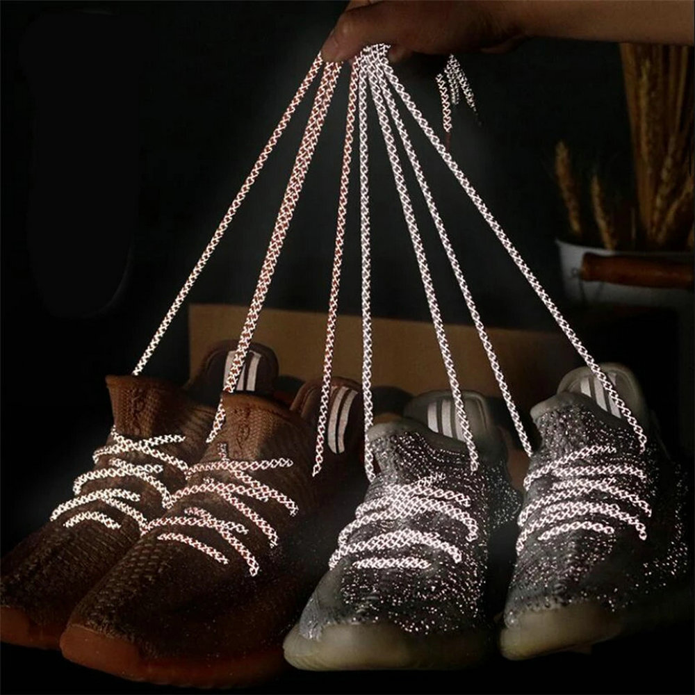Reflective Round Rope Shoelaces 3M Laces Sneakers Sport Outdoor Climbing Boot