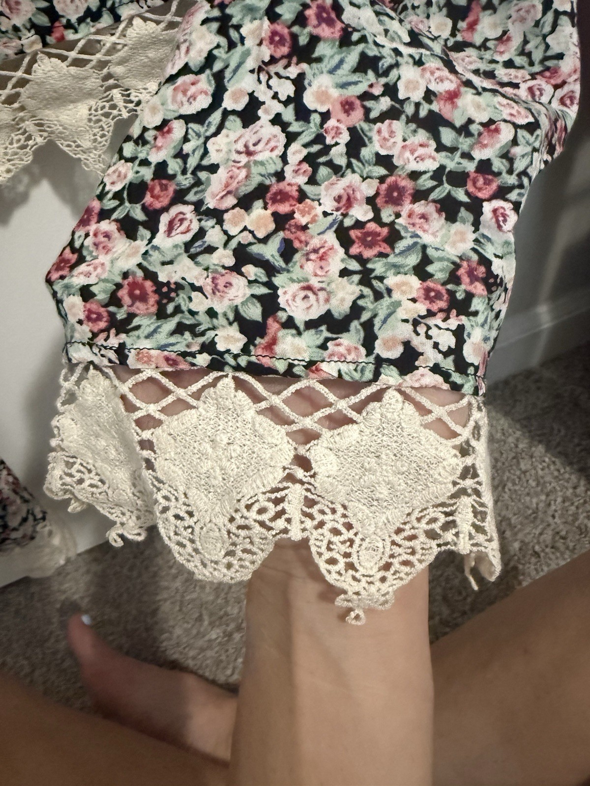 Gypsy Warrior – Long, Bell Sleeved Crop Top – Size XS