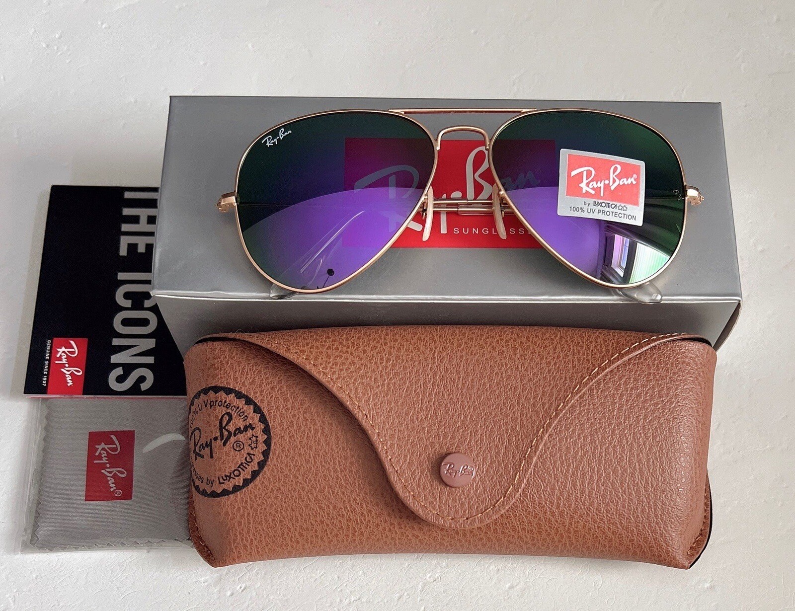 Ray-Ban RayBan RB3025 Women Aviator Sunglasses Mirror Flash Lens 58mm 🇺🇸