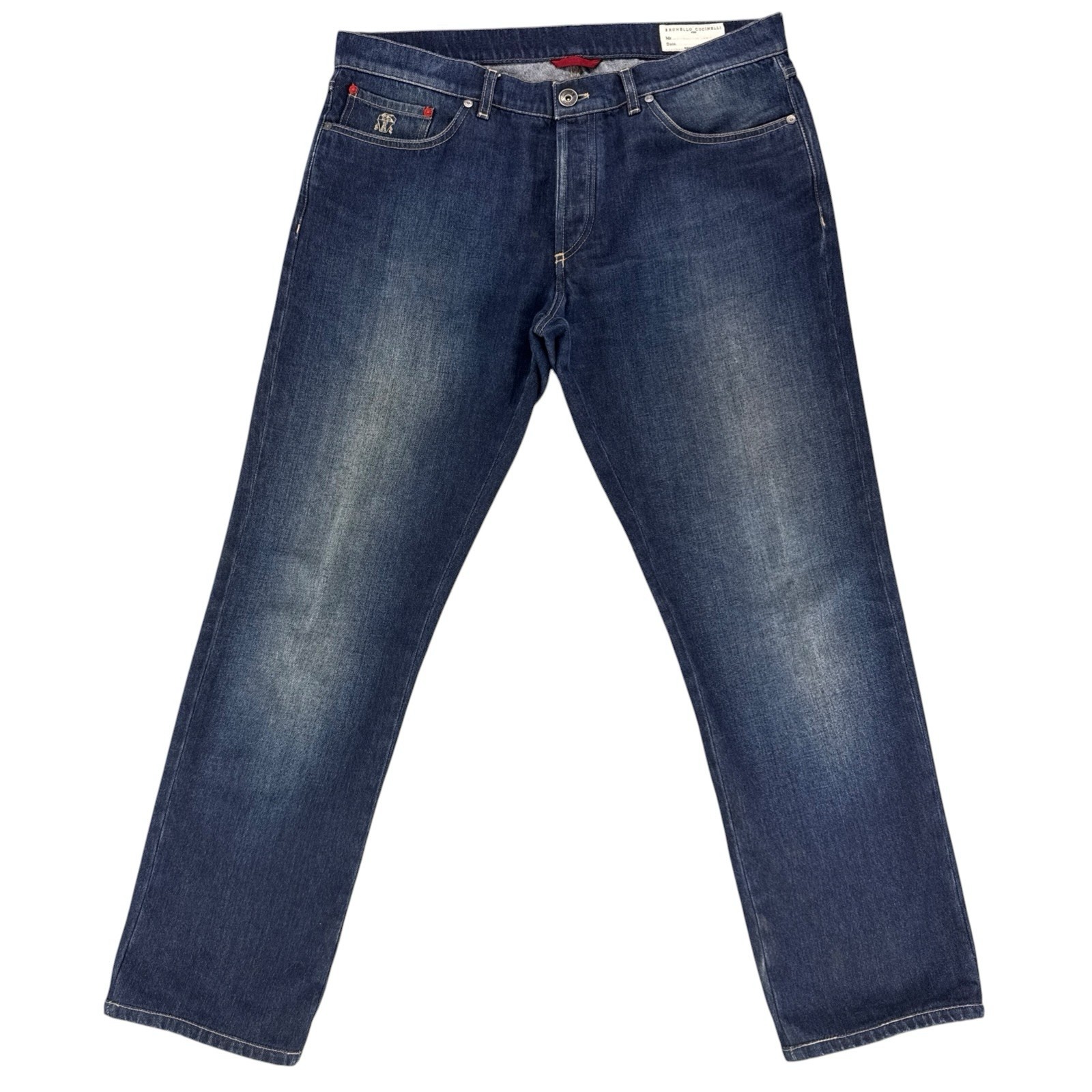 Brunello Cucinelli Mens Controllo Denim Jeans Size 54 (IT) Blue Made In Italy