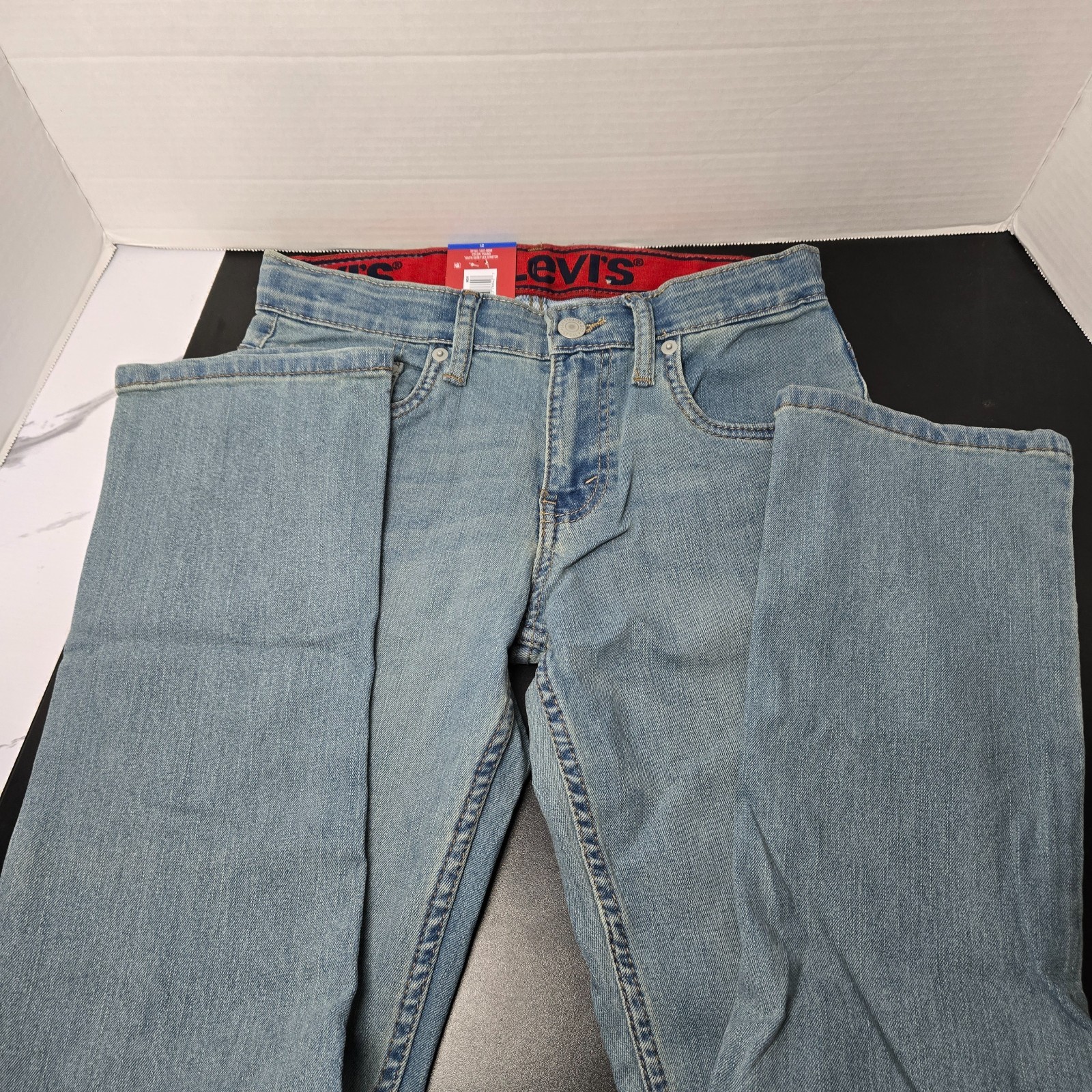 Levis 511 Youth Boys Slim Flex Stretch Denim Jeans Found Medium Wash Blue Sz 12