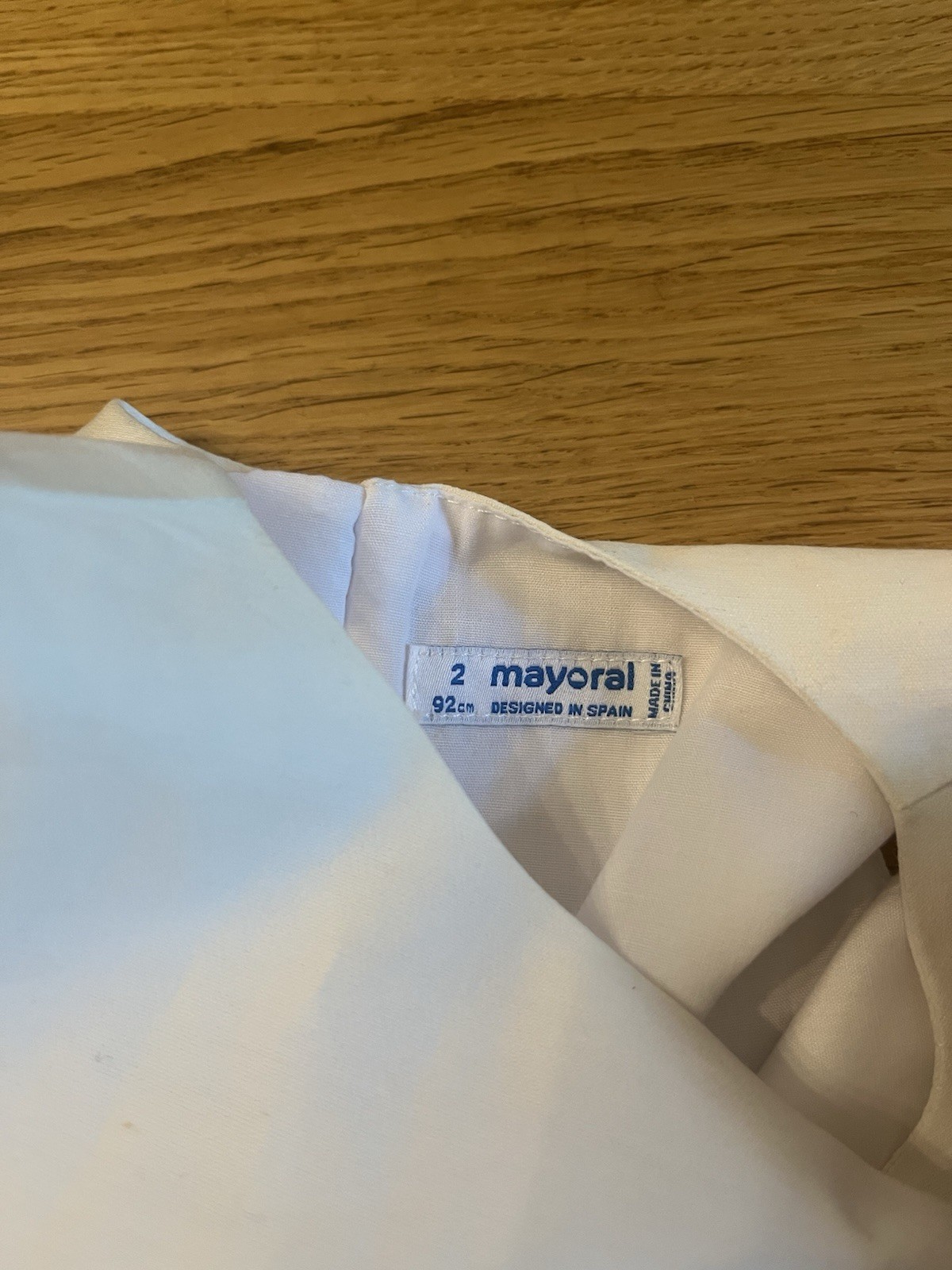 Mayoral White Baby Dress With Shimmer Embroidery And Sash, Size 2