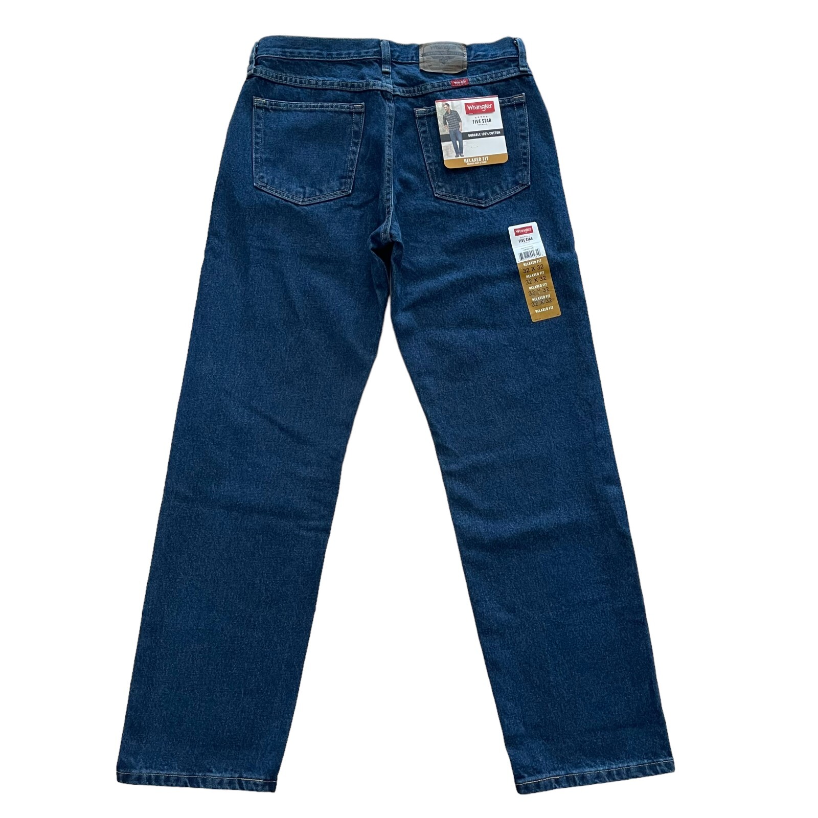Wrangler Men’s Five Star Premium Denim Straight Relaxed Fit Jeans Big and Tall