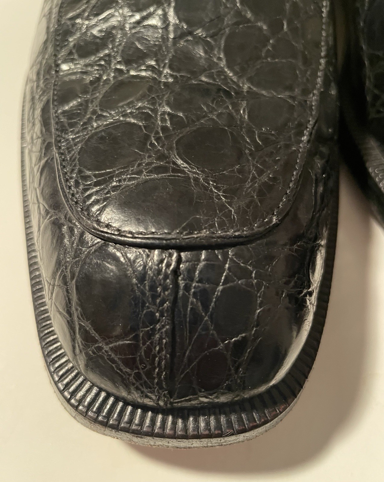 Salvatore Ferragamo Black Crocodile/Alligator Shoes Size 9B