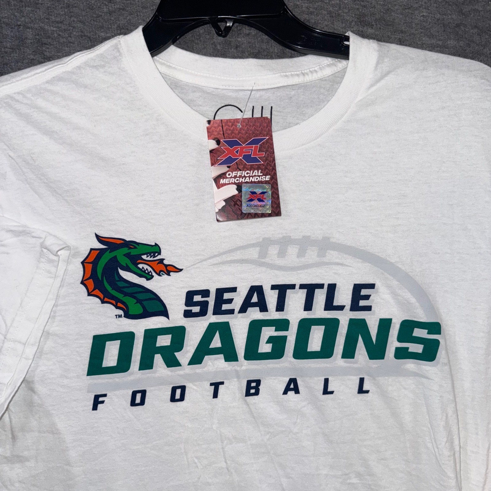 Seattle Dragons XFL Football GIII Mens T-Shirt Official Merchandise Sz XL NEW