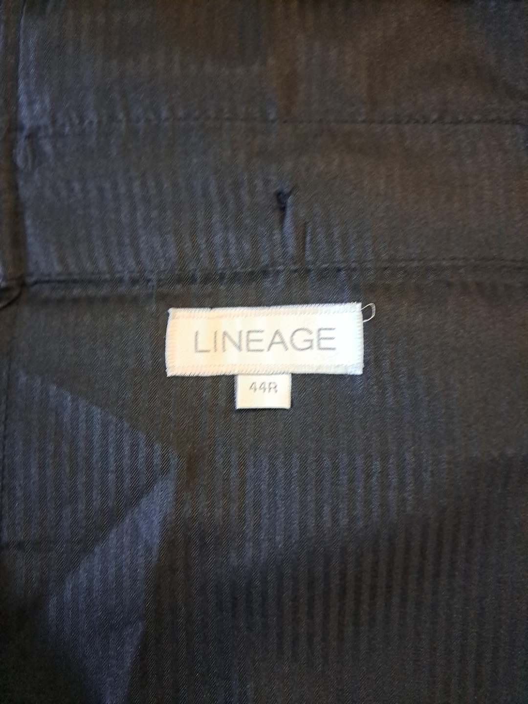 Lineage Performance Stretch Fabric Blue Windowpane 2pc Suit Mens 50R Pants W44