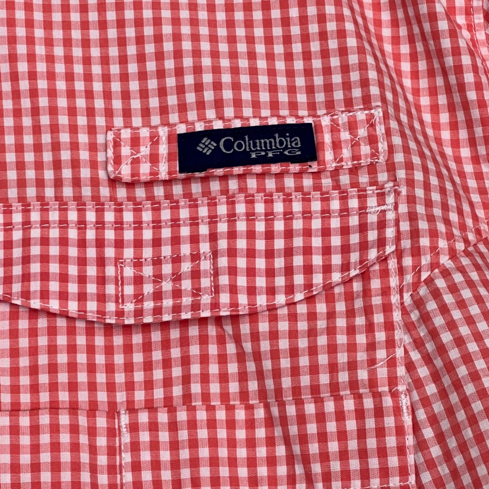 Columbia PFG Super Bonehead Fishing Shirt Mens 3X Red Gingham Plaid Vented L/S