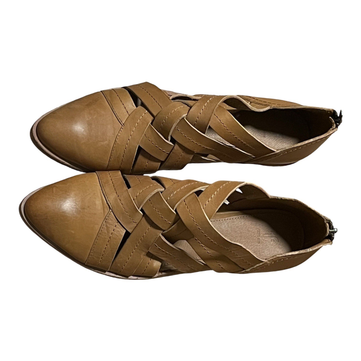 Frye Tan Brown Leather Ray Huarache Bootie Shoes 11