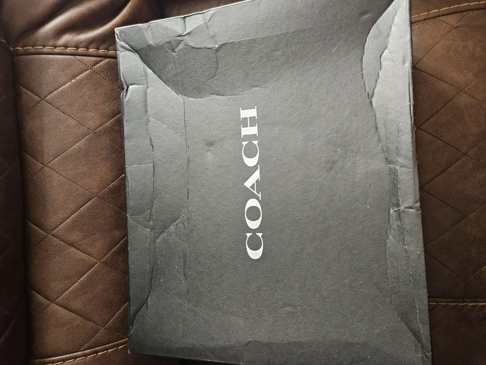 Coach Lory Leather Booties, Size 9 B in Walnut New