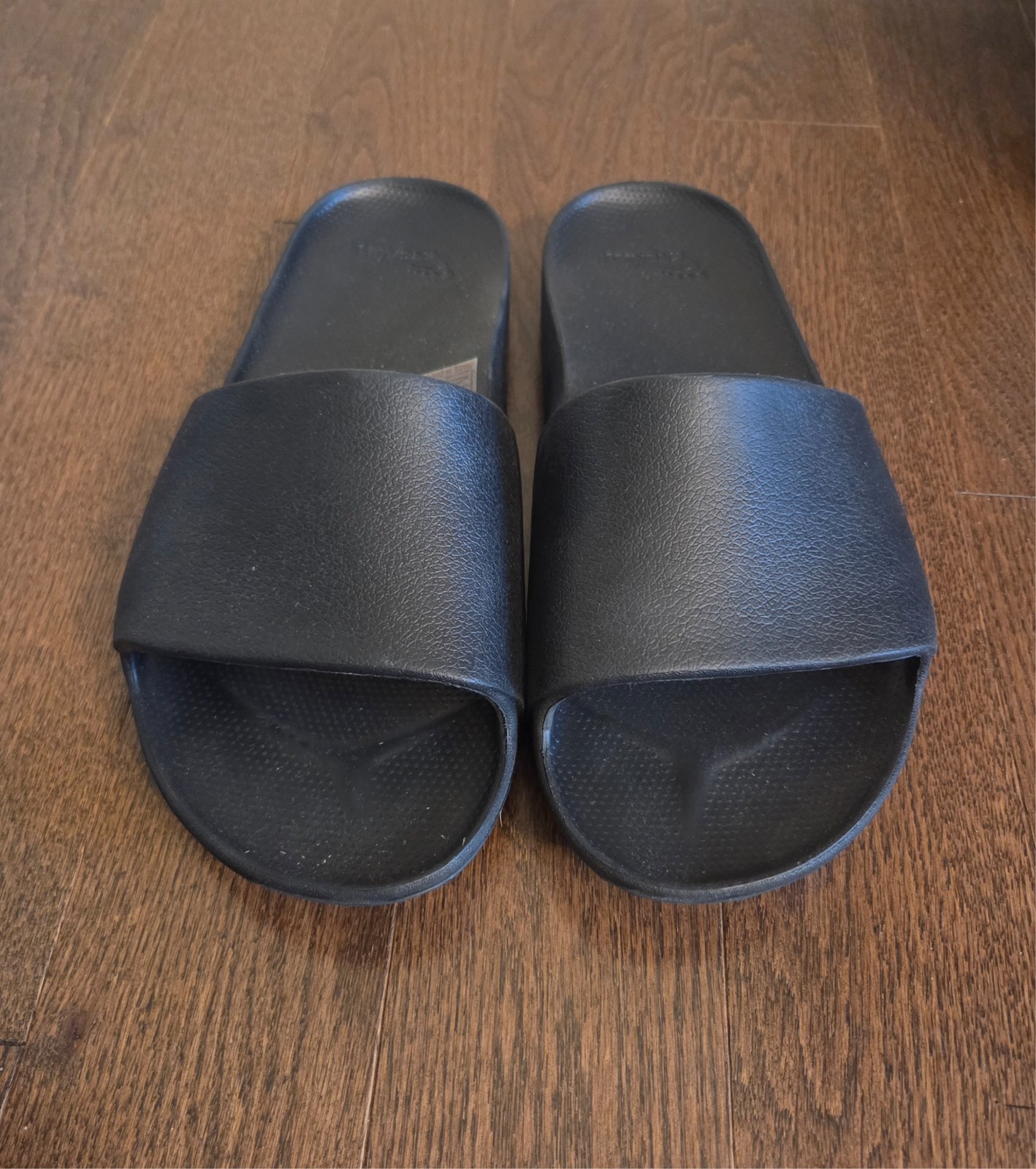 Archies arch support slide sandals black unisex women 9, men 8