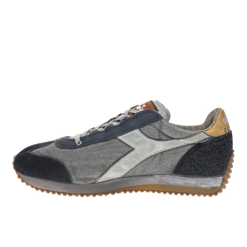 diadora Equipe H Dirty Stone Wash Evo Lace Up Mens Grey Sneakers Casual Shoes 1