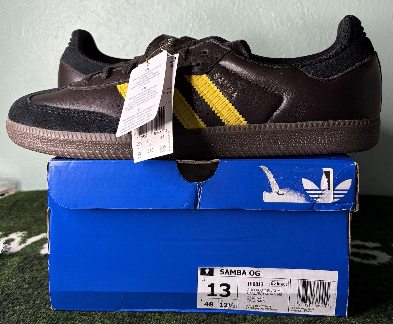 US Men’s 13 – Adidas Samba OG “Aurora Coffee EQT Yellow Gum” IH6813