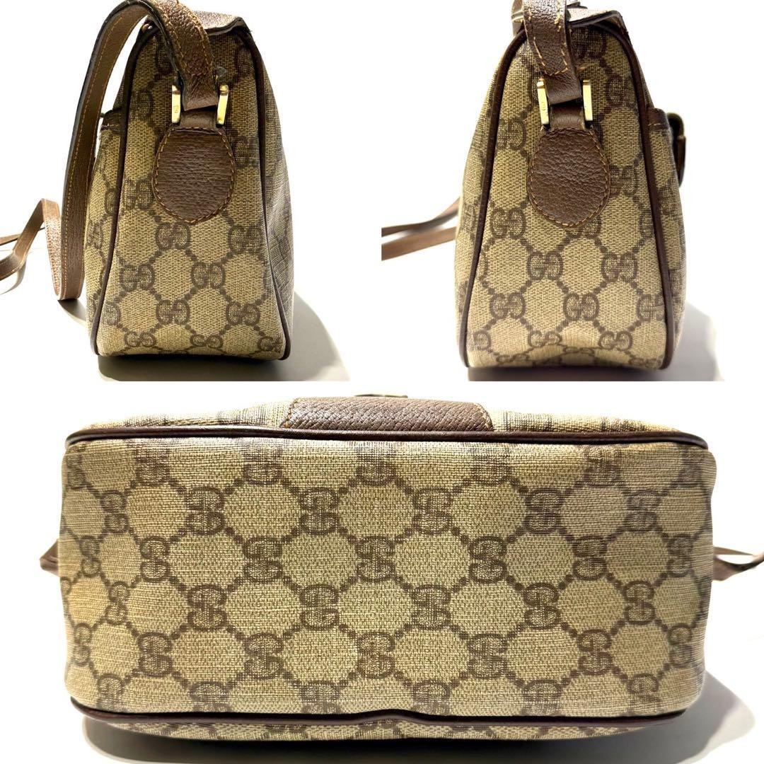GUCCI Shoulder Bag GG Supreme Web Sherry Line Interlocking G W9.1xH7.7″