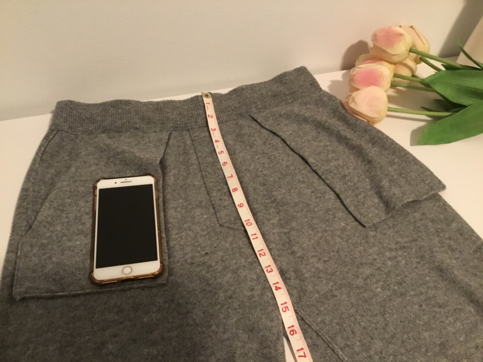 AMICALE Men’s GREY MEDIUM 90% wool 10% cashmere Lounge jogger pajamas Pant $295