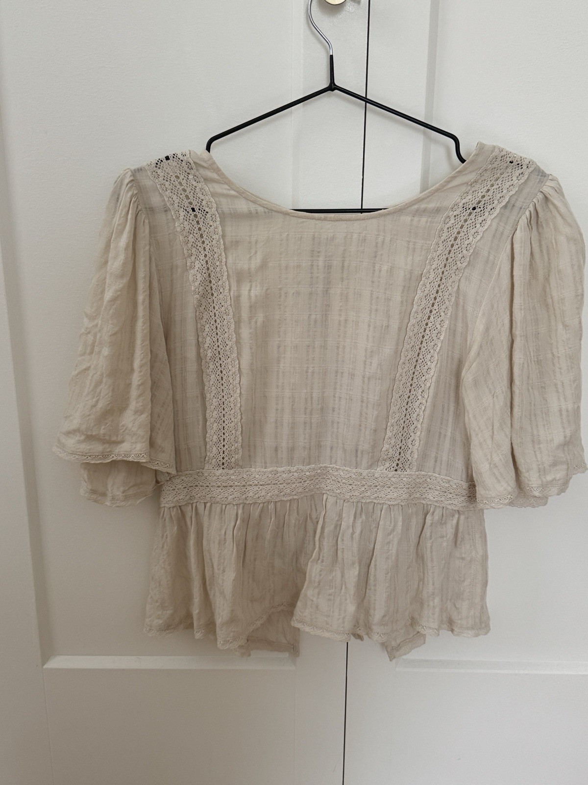 sezane marisa top size 34 US 2 bow ties