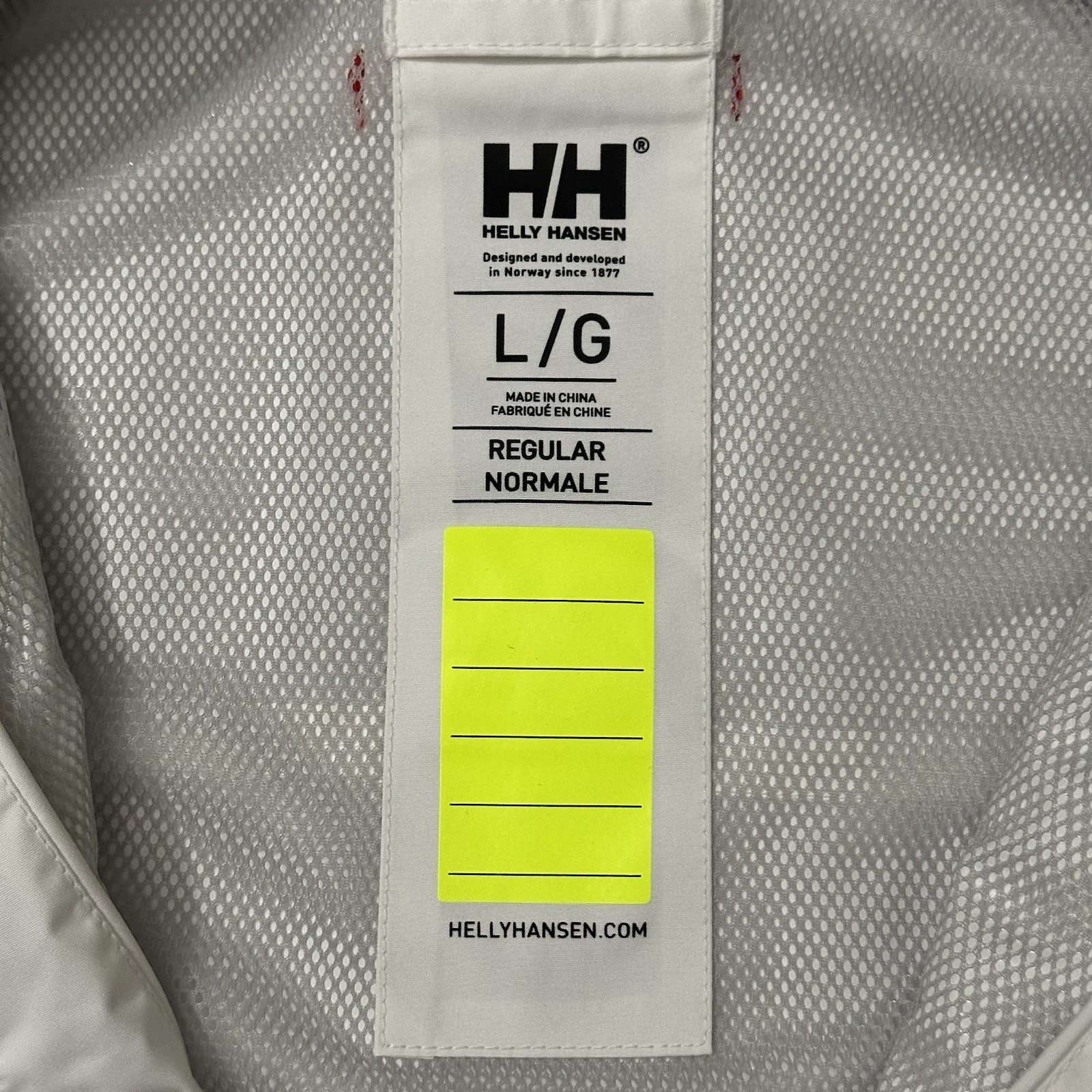 Helly Hansen Gilet Crew Vest Sailing Mens Size Large White 30270-001 NWT