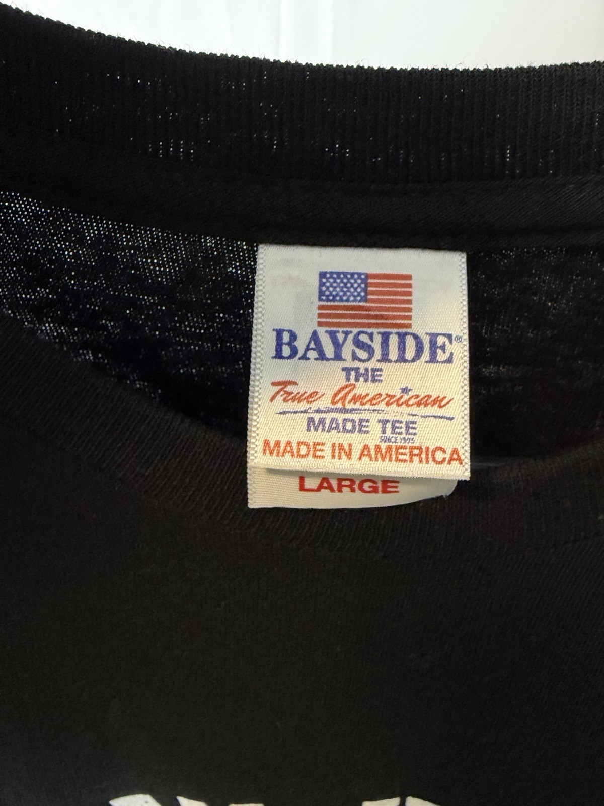 Bayside Black Men’s Washington DC Vietnam Veterans Memorial Society Tshirt L