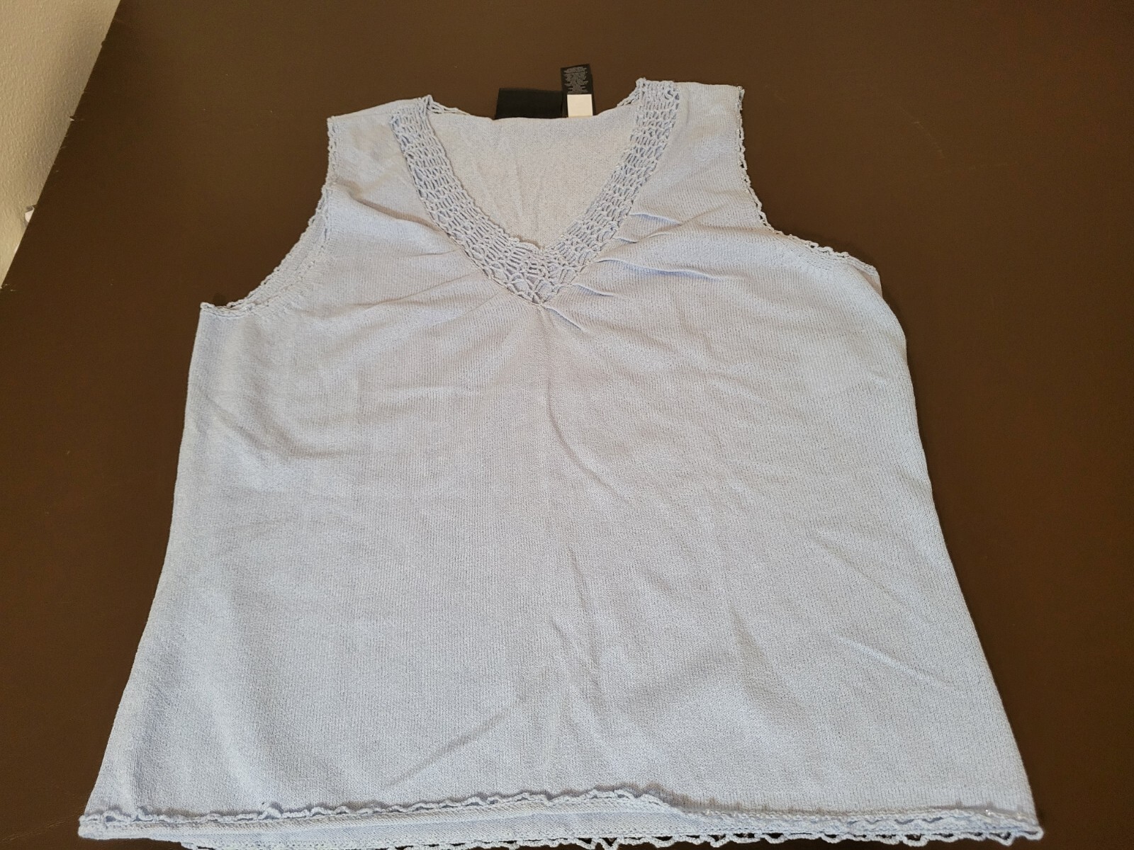Axcess Womens Large L Blue Sleeveless Top Read DESCRIPTION New Nwt
