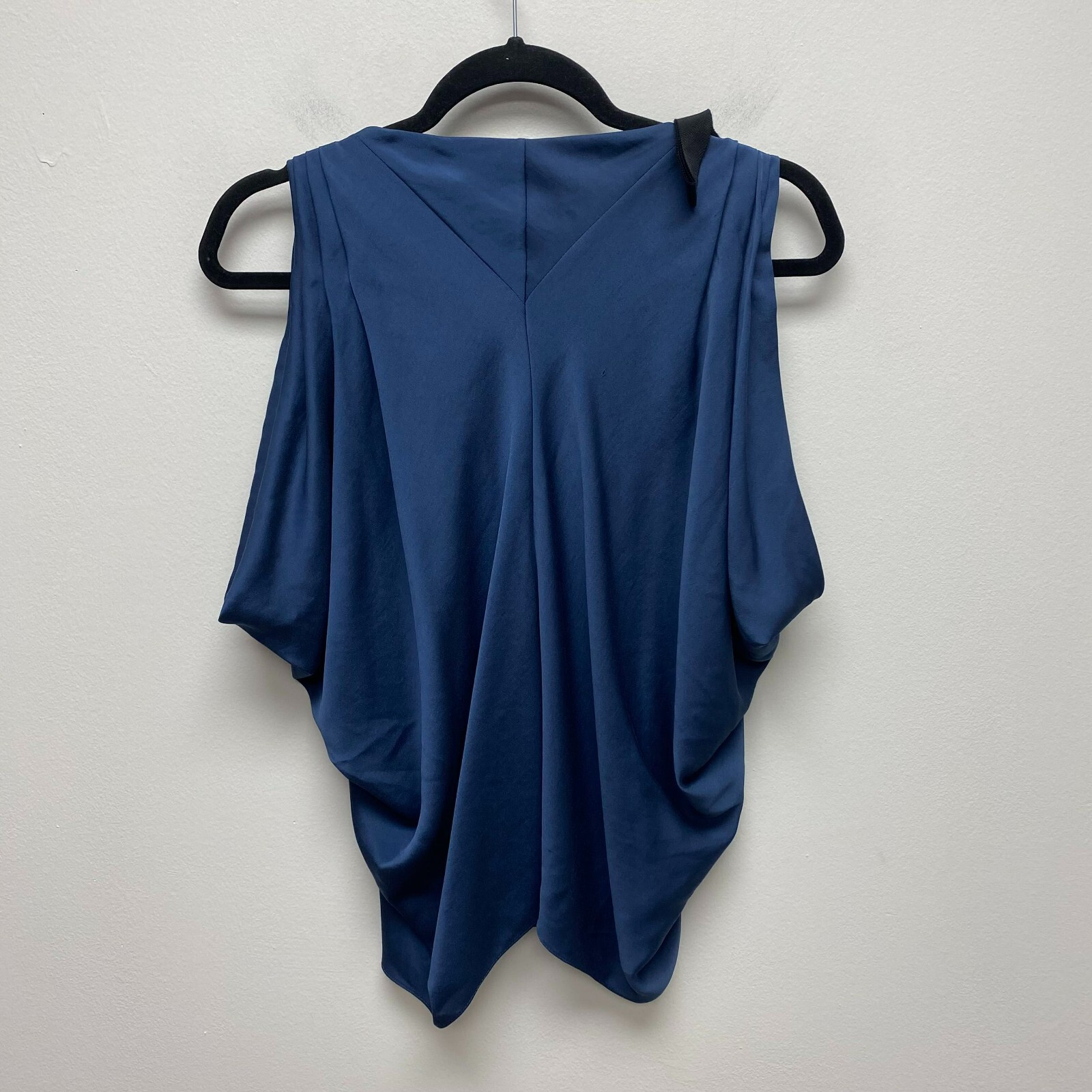 Robert Rodriguez Womens Navy Blue V-Neck Embellished Beads Sleeveless Blouse 6