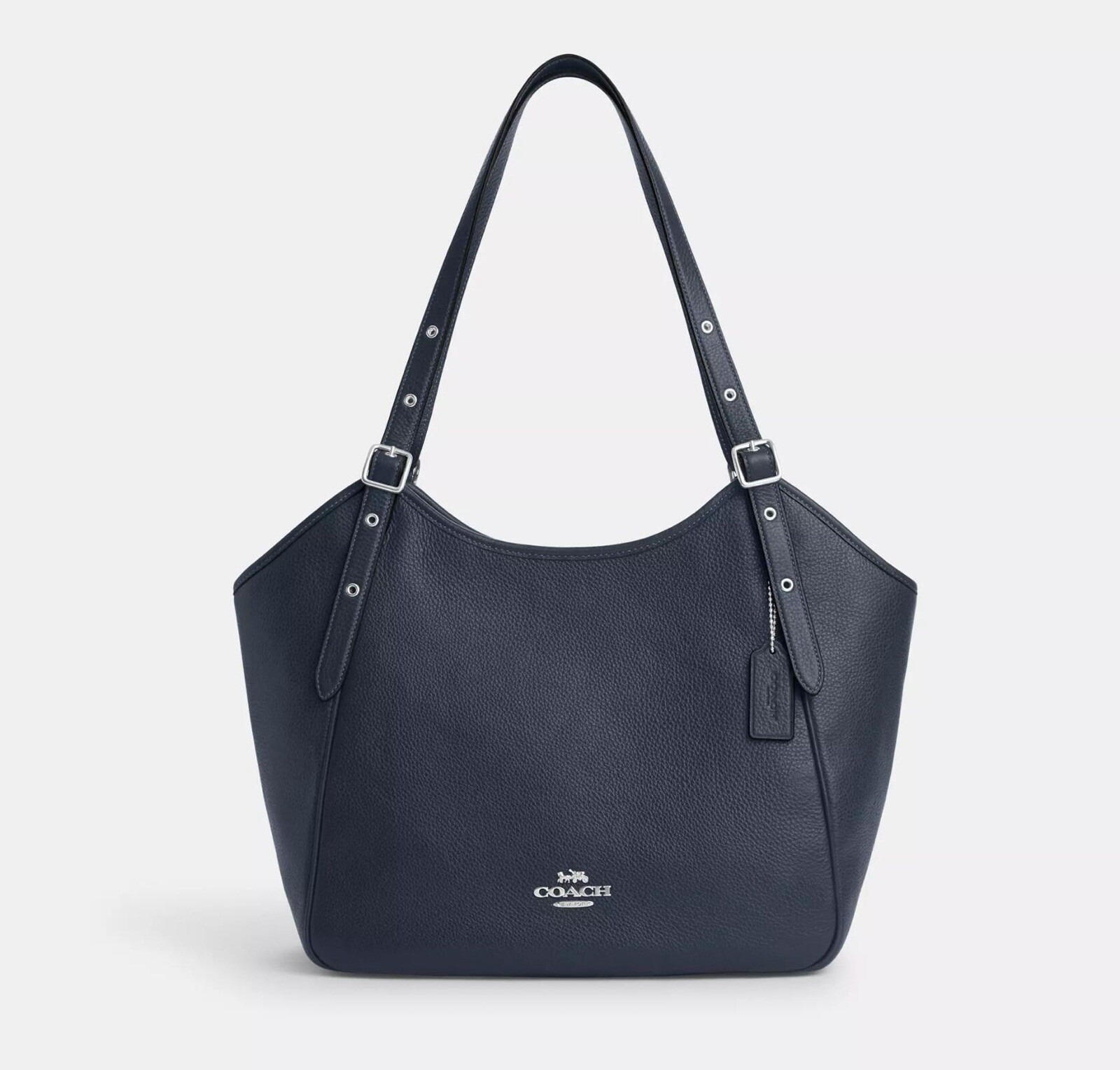 COACH LARGE BLACK LEATHER MEADOW ZIP TOP SHOULDER BAG STYLE # CM074 NWT $ 478.00