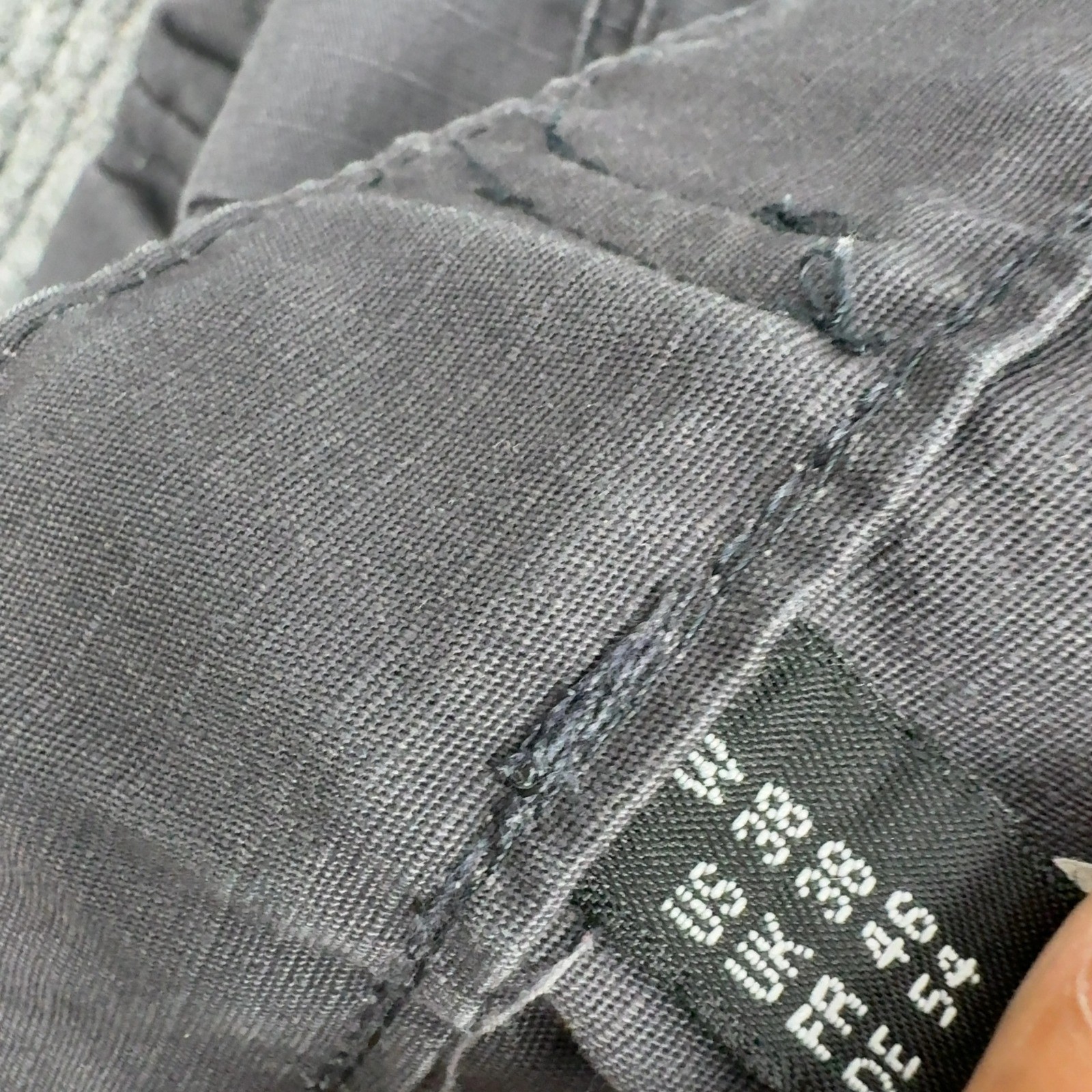 Tru Spec Cargo Pants Mens 38 Grey Poly Cotton Ripstop Tactical Shorts Style