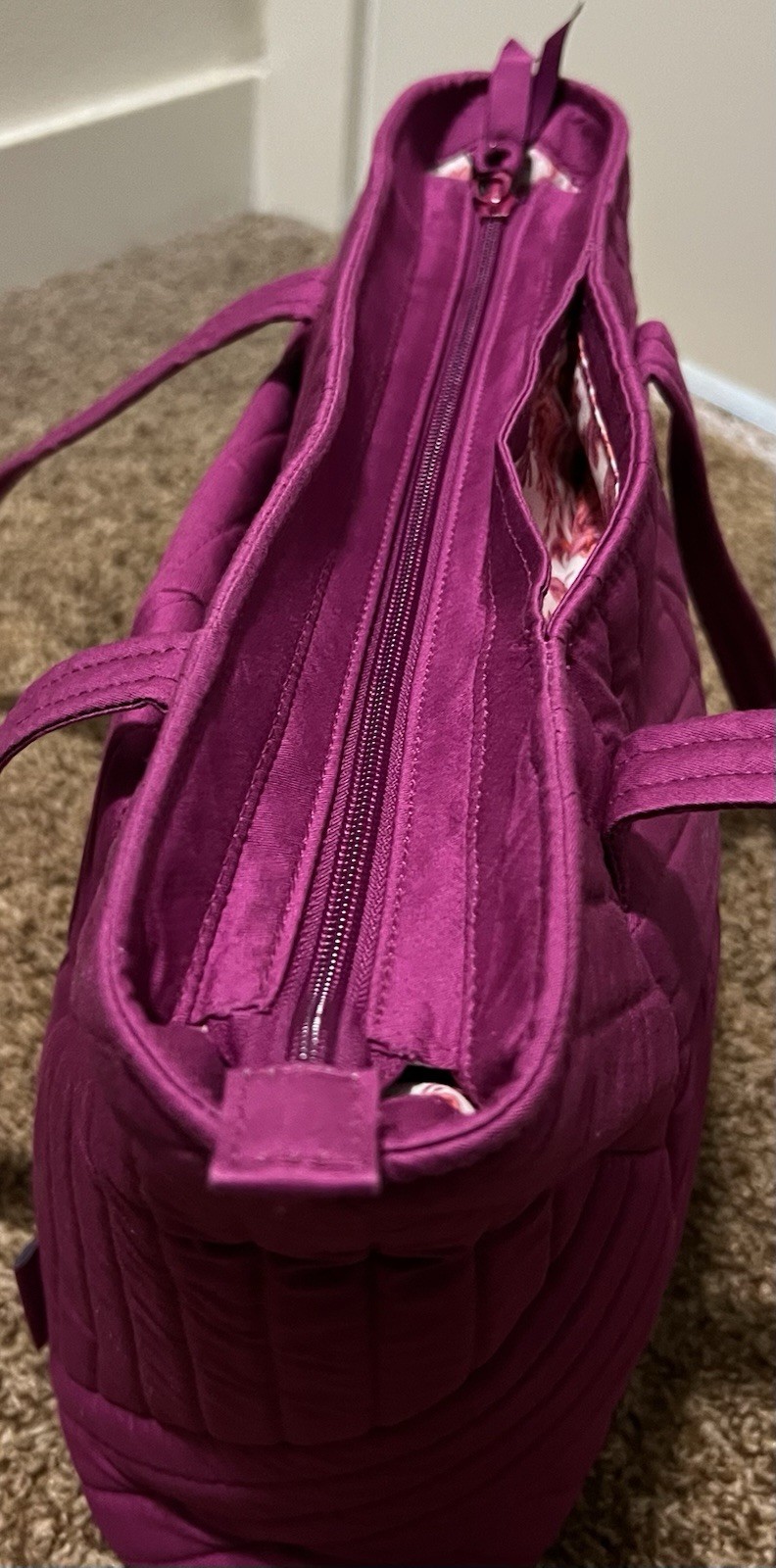 *NWT* Small Vera Tote and Turnlock Wallet in Dark Raspberry