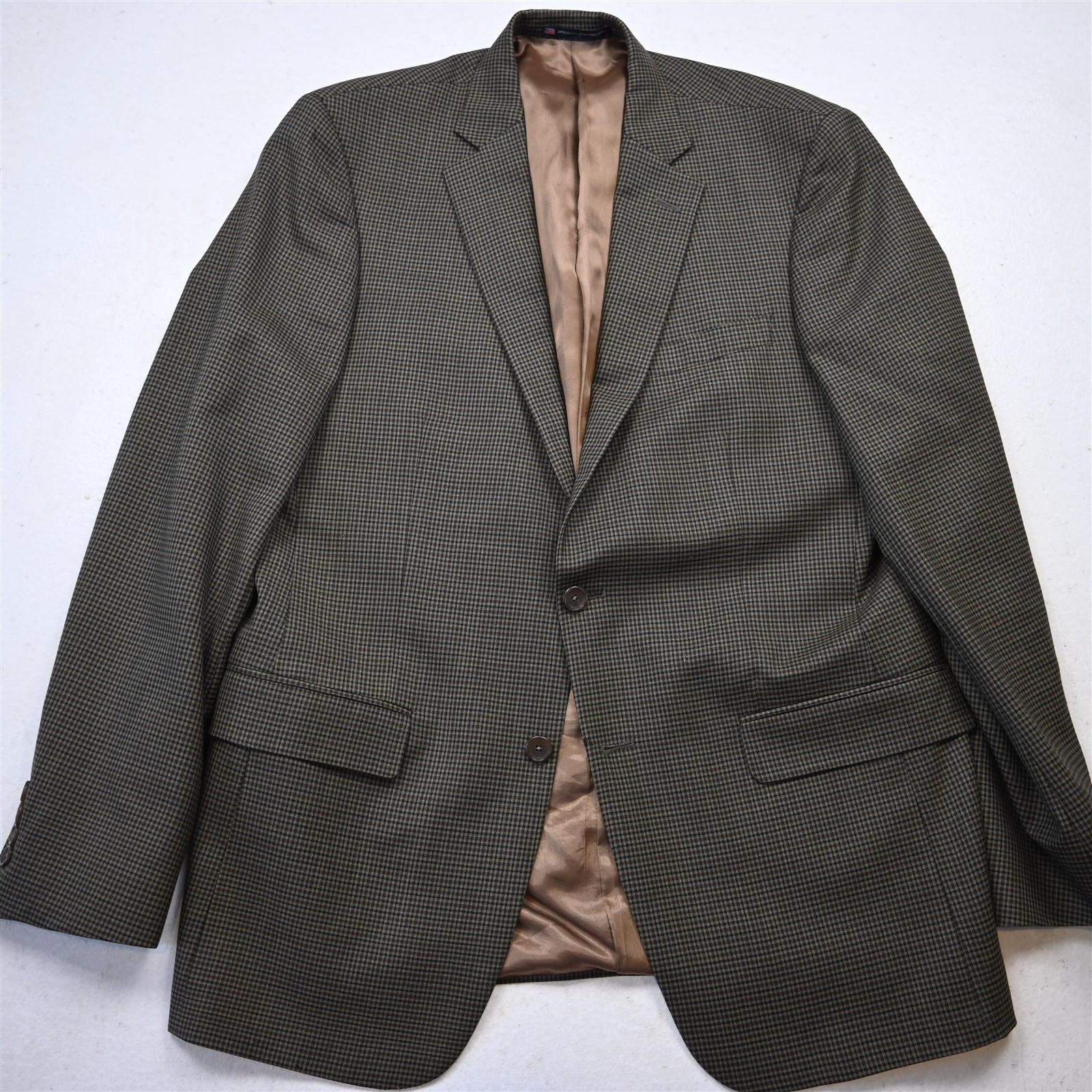 Hart Schaffner Marx 42L Gun Check Wool Soft Shoulder Blazer Jacket Sport Coat