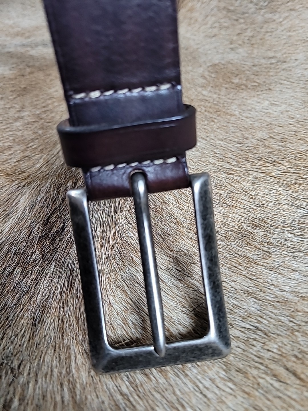 Zanellato Genuine Leather Belt Silver Buckle Made In Italy Size XS