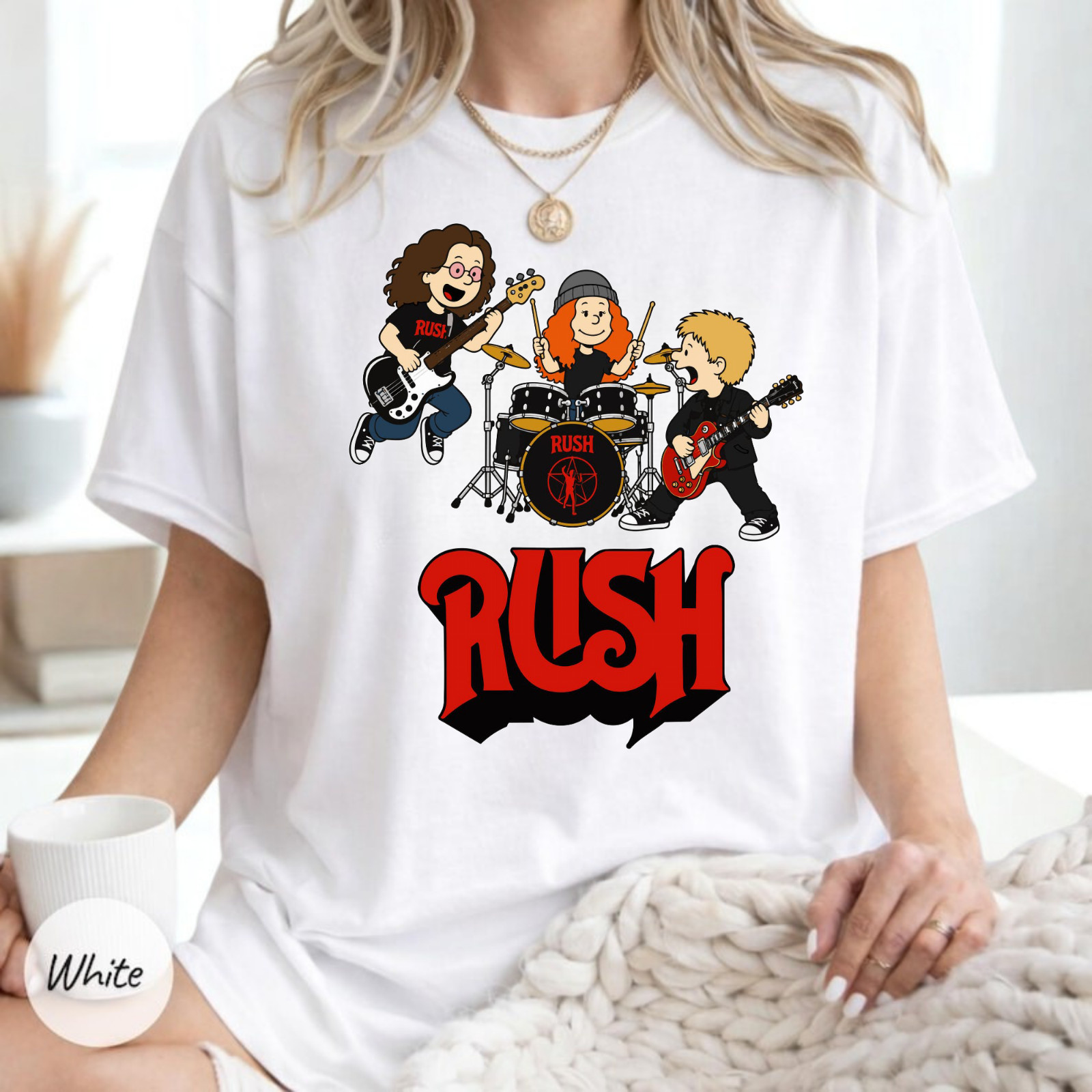 RUSH Cartoon Shirt, Peanuts Style Progressive Rock Tee, Music Fan Gift