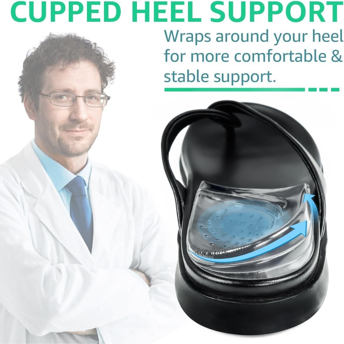 3 Layers Adjustable Heel Wedge Inserts for Supination & Pronation Correction, Ad