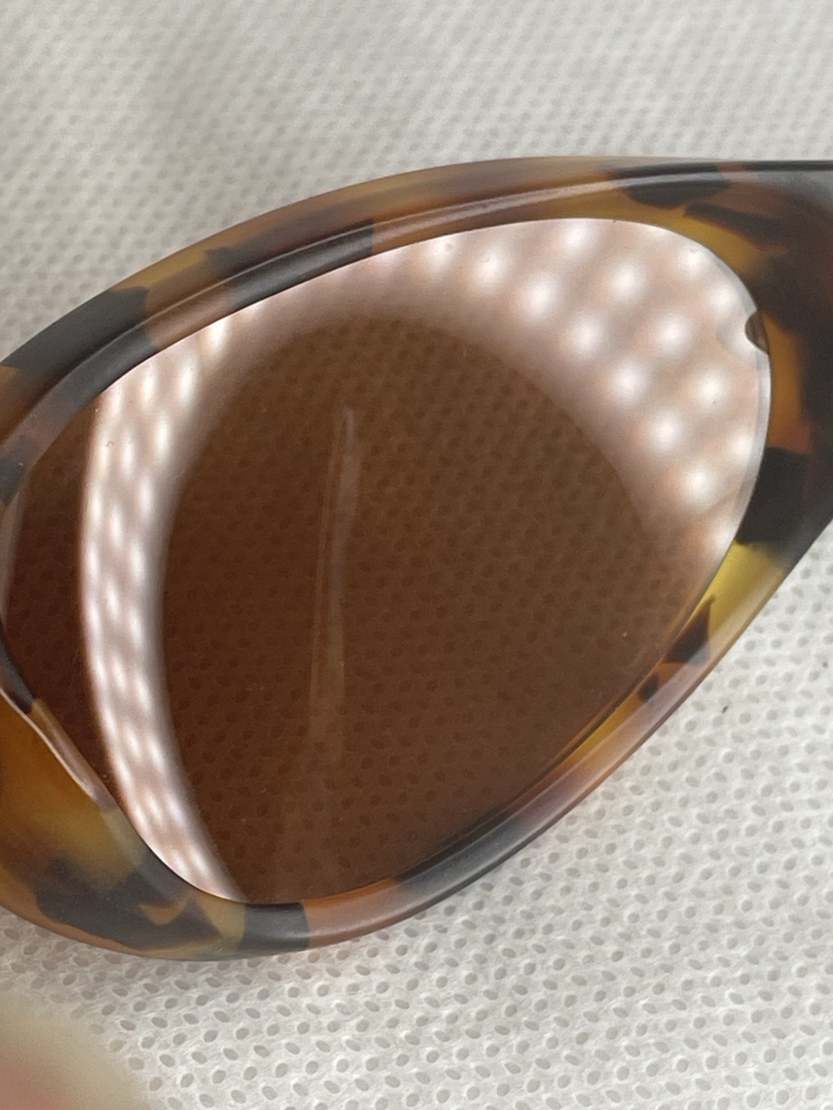 VTG Torque Hand Made Polarized Sunglasses Tortoise Wrap Brown Lens P-9906 125mm