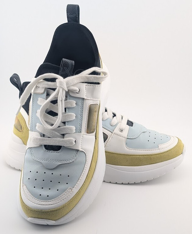 Calvin Klein Womens Ultra Neoprene Multicolor Lace-Up Sneaker Shoes Size 8M